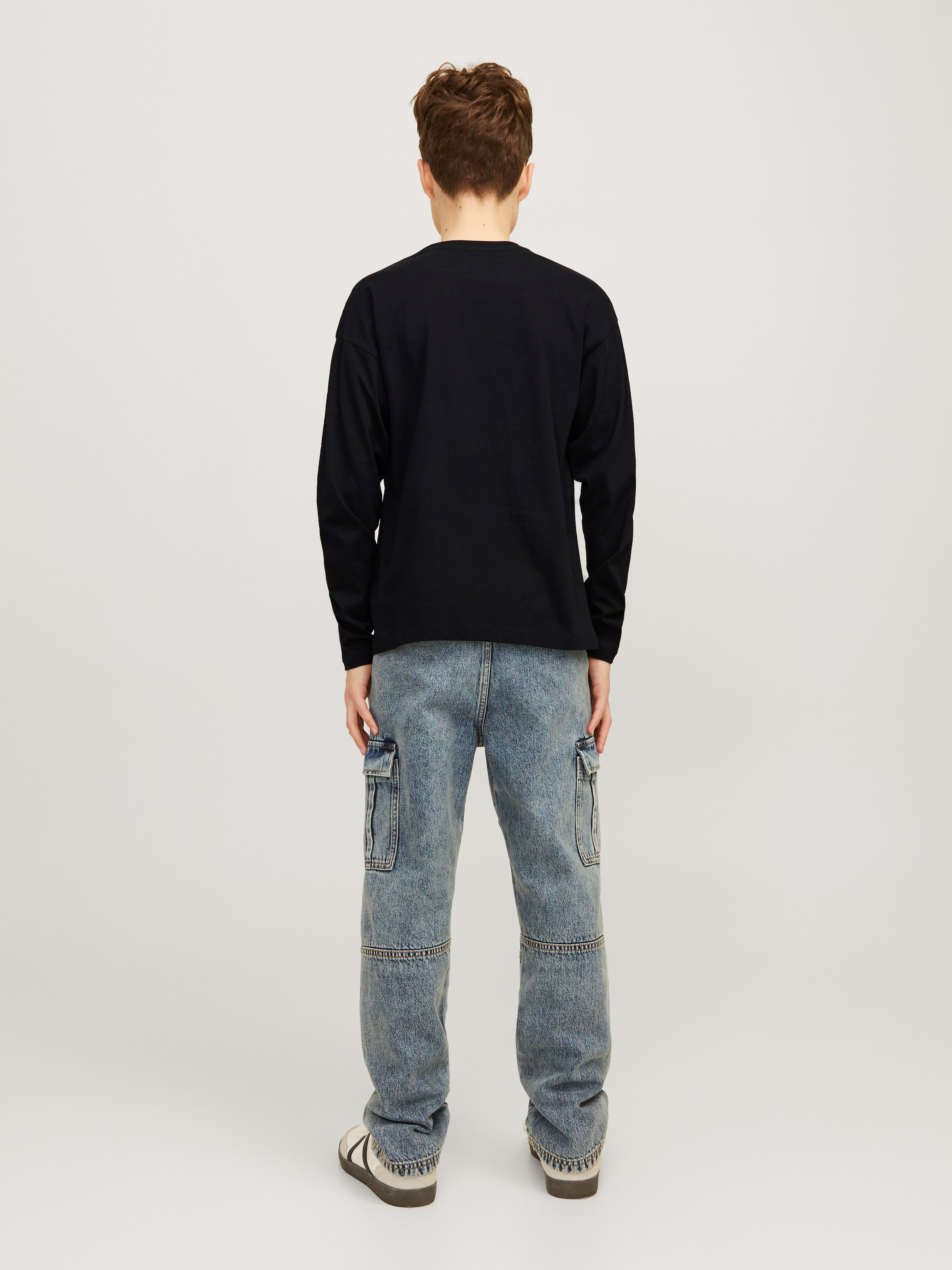 Jack & Jones Junior Rundhalsshirt »JJECALEB VARSITY TEE LS O-NECK SN JNR«