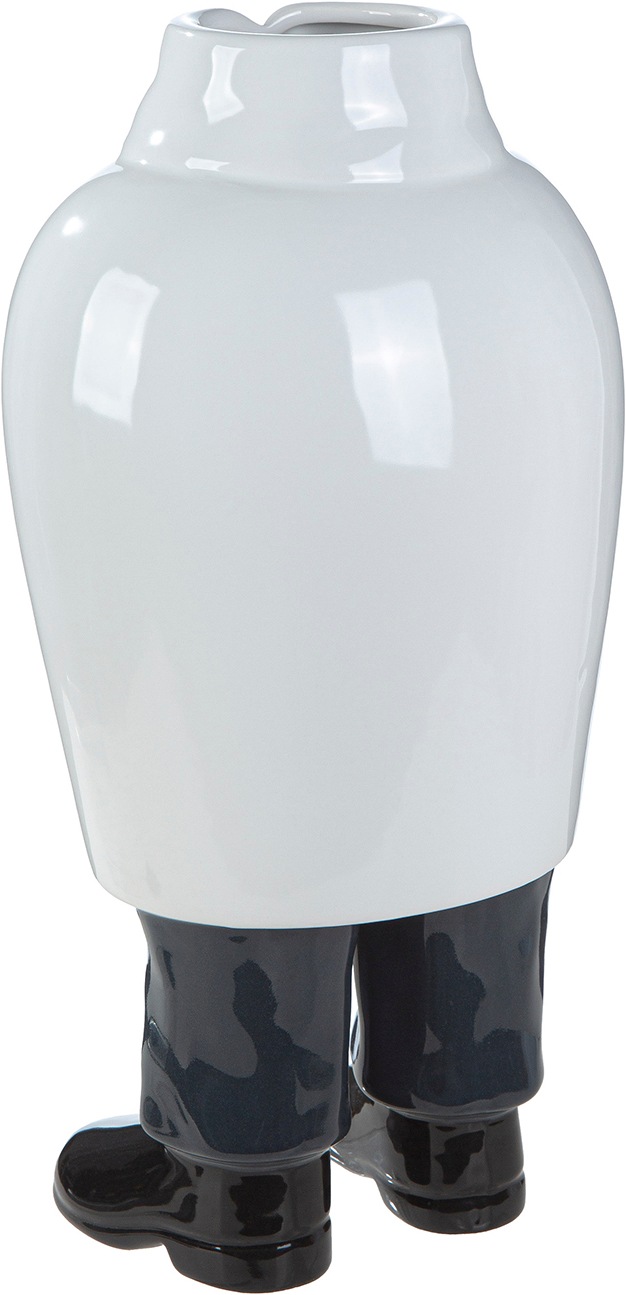 GILDE Tischvase »Vase Mann Mr. weiss H. 34 cm« Vase, Mr., Gesichtsvase, humorvoll, maskulin, Geschenkidee