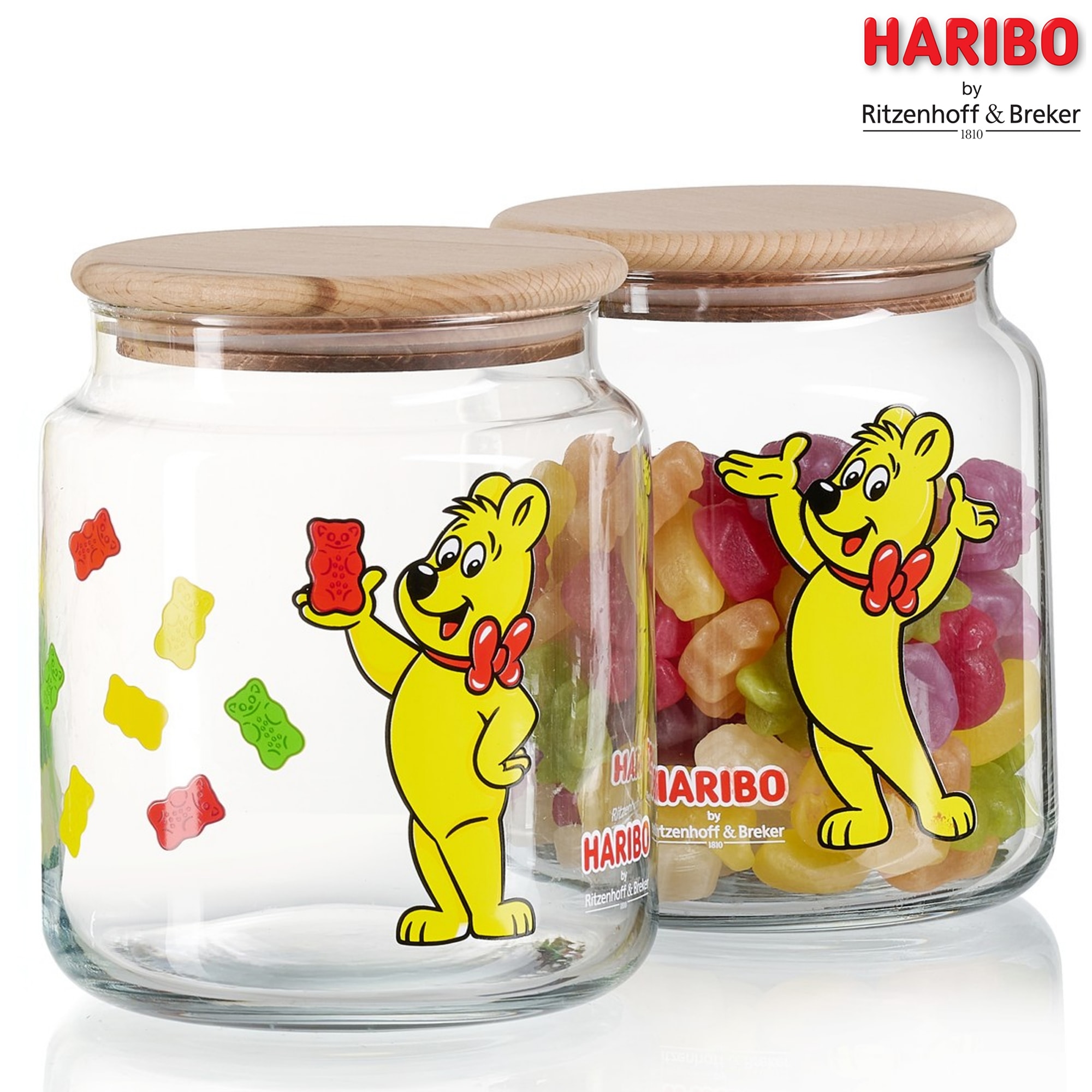 Ritzenhoff & Breker Vorratsglas »HARIBO Allover, 1,1 Liter« 1 Stk. tlg. Masse: 12 x 12 x 13 cm