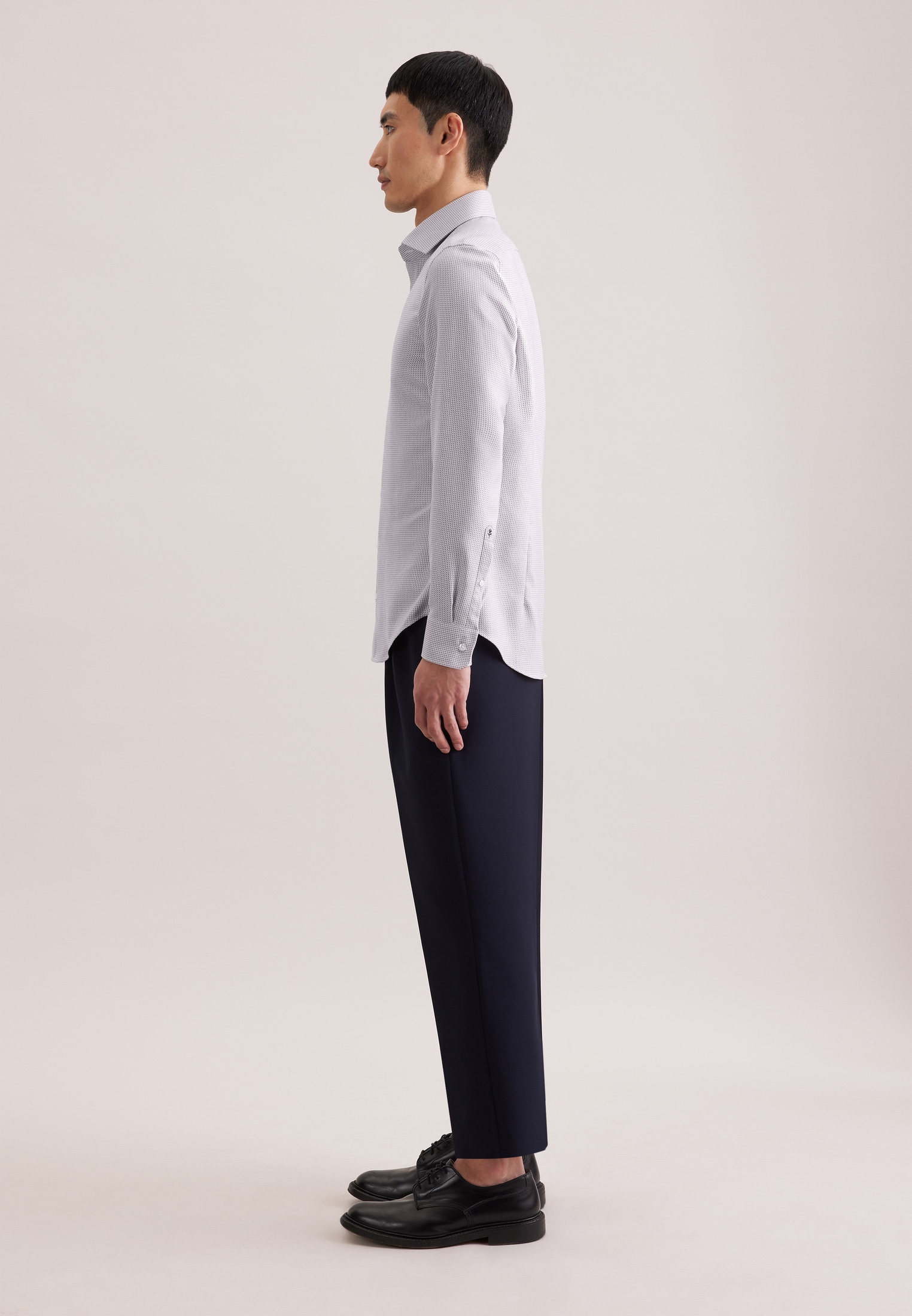 seidensticker Chemise d'affaires »Schwarze Rose« Shaped 1/1 Kentkragen Struktur