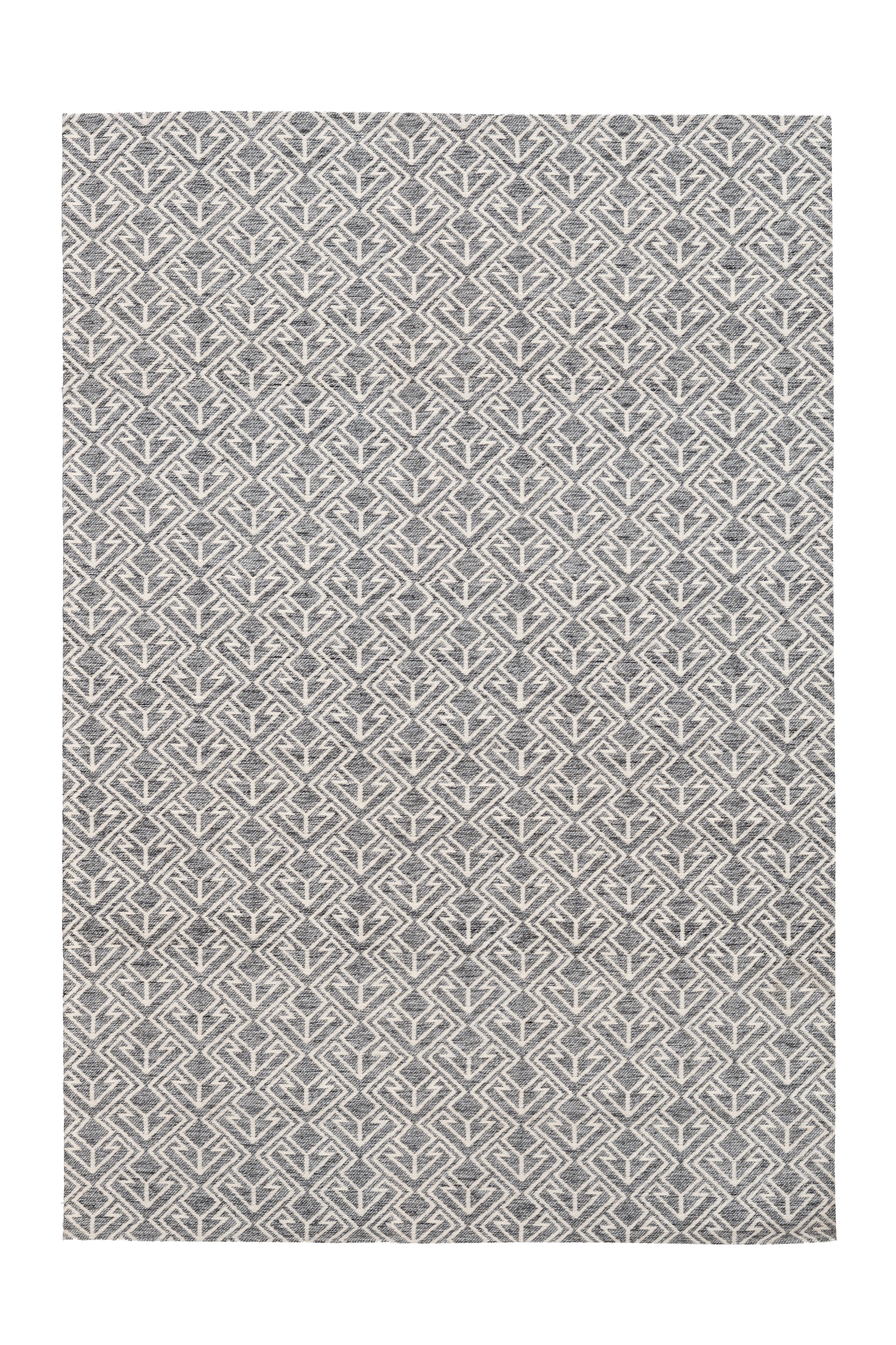 Tapis d'Extérieur Ethnique "Yoga" Gris & Crème 160 x 230 cm