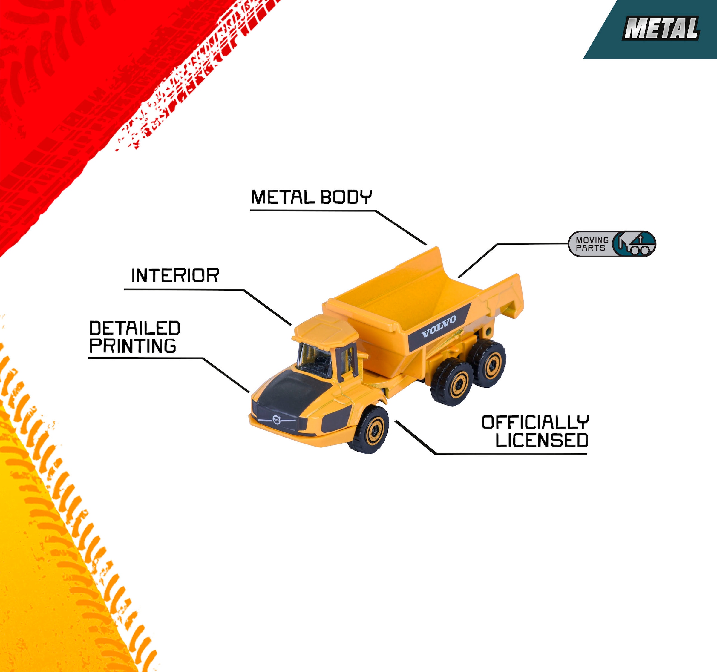 majORETTE Spielzeug-LKW »Volvo Geschenkset - Baustellenfahrzeuge 4er« exklusiv nur in diesem Set erhältlich: Kipplaster