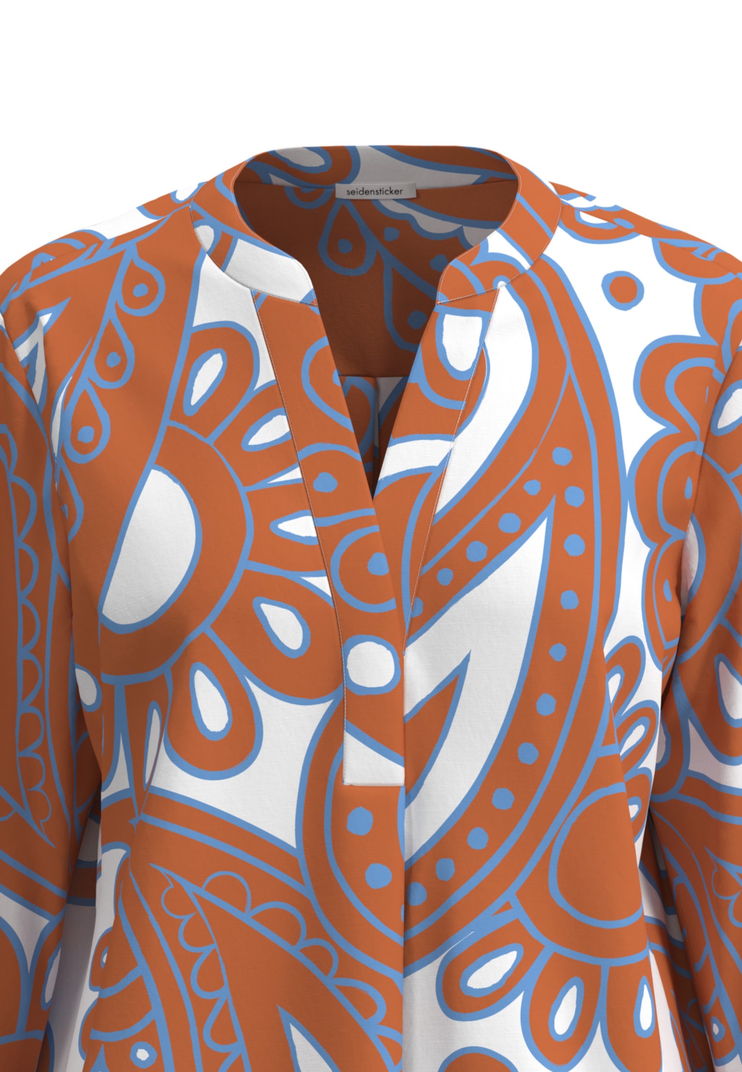seidensticker Klassische Bluse »Schwarze Rose«, Tunika Paisley