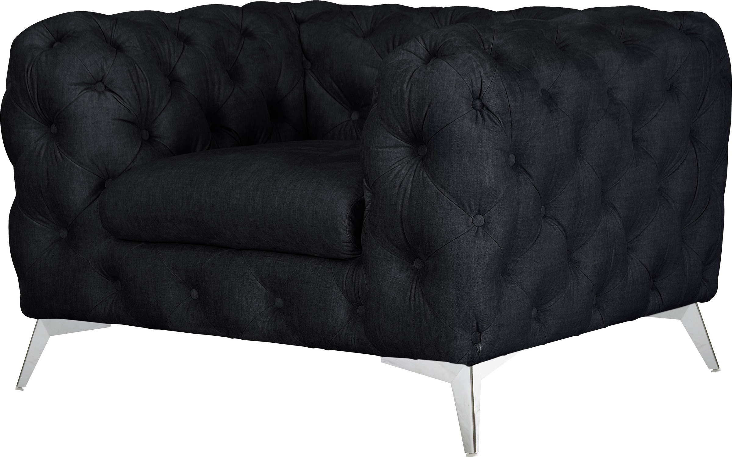Leonique Chesterfield-Sessel »Glynis Sessel«, aufwändige Knopfheftung, moderne Chesterfield Optik, Fussfarbe wählbar