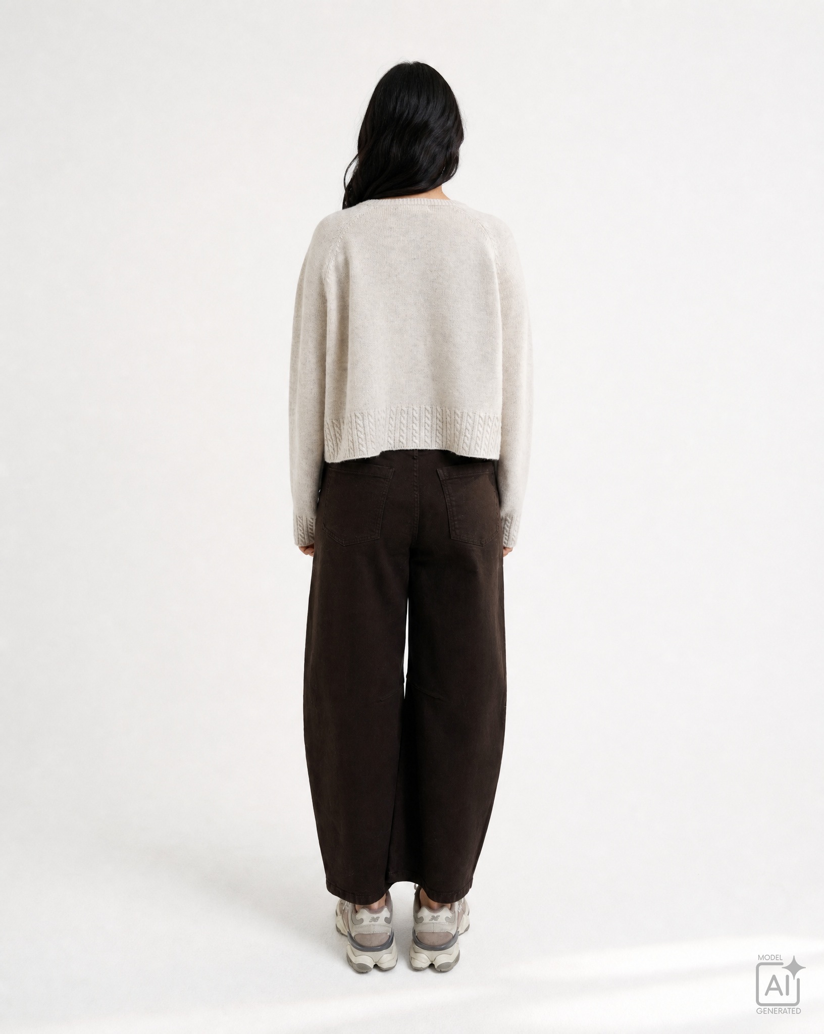 Smith & Soul Rundhalspullover mit hohem Woll-Anteil, Zopfstrick-Details