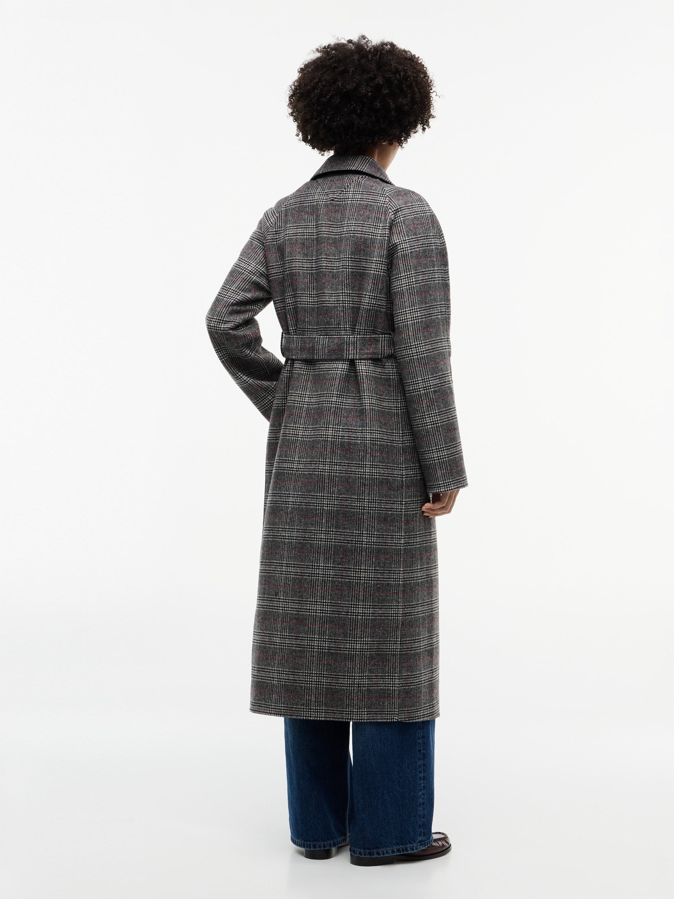 Tommy Hilfiger Langmantel »DF WOOL REG BELTED CHECKED COAT« Materialmix, mit Wolle