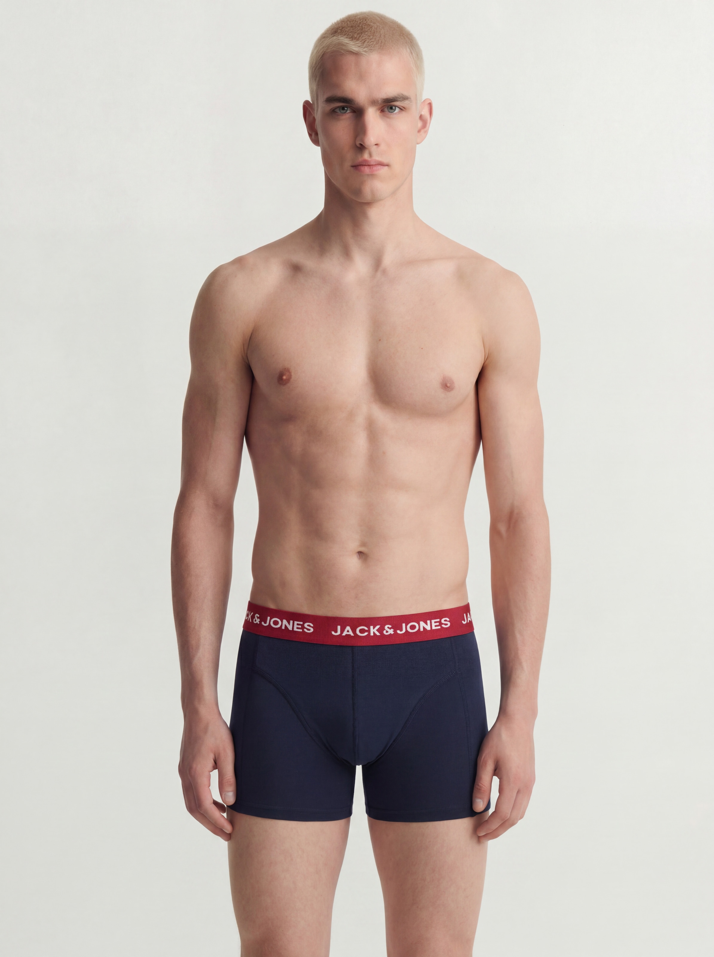 Jack & Jones Tronc »JACKYLE SOLID TRUNKS 12 PACK« Paquet, 12 cuis mélange de coton, ceinture élastique