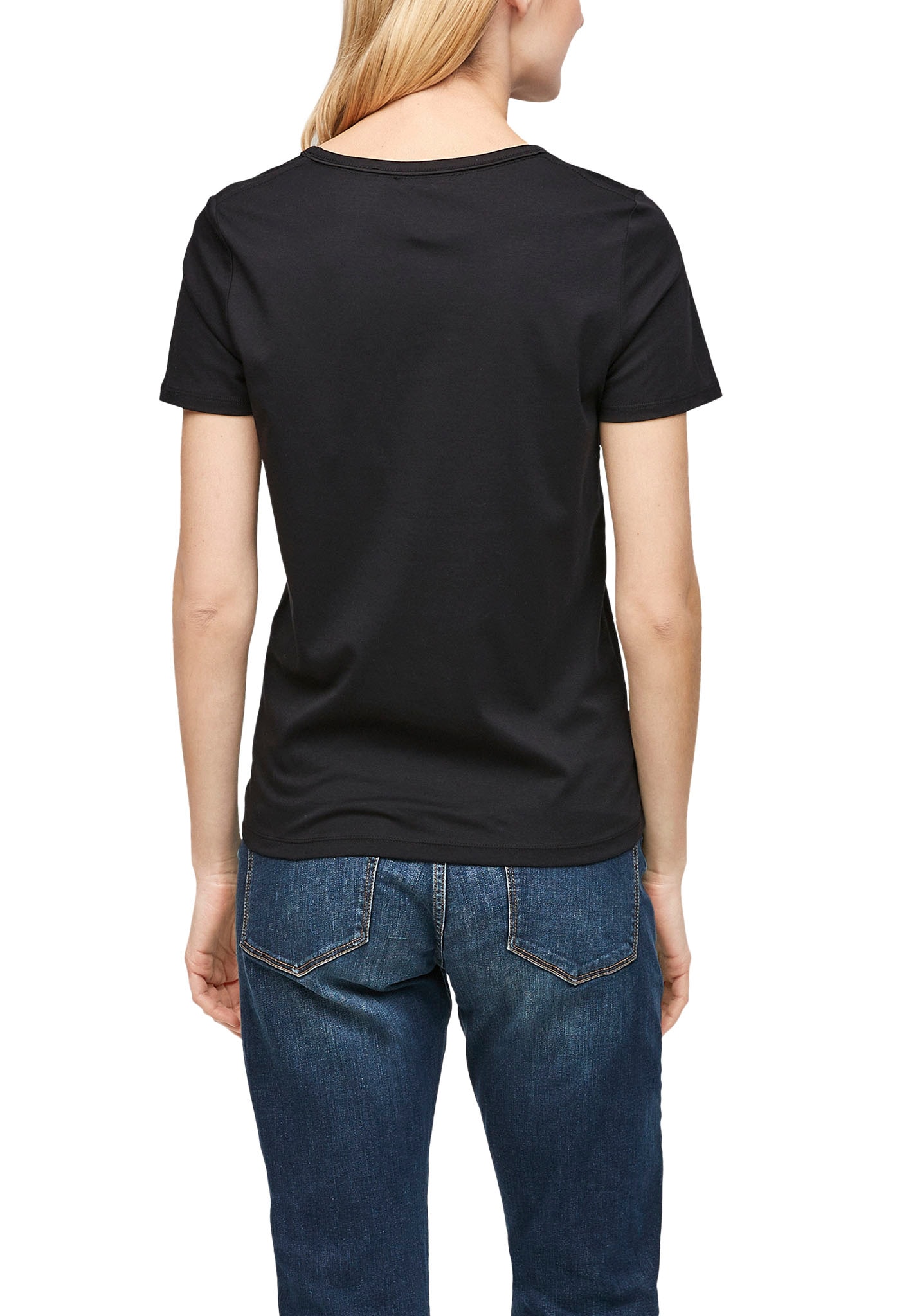 s.Oliver T-Shirt, mit umgenähtem Saum
