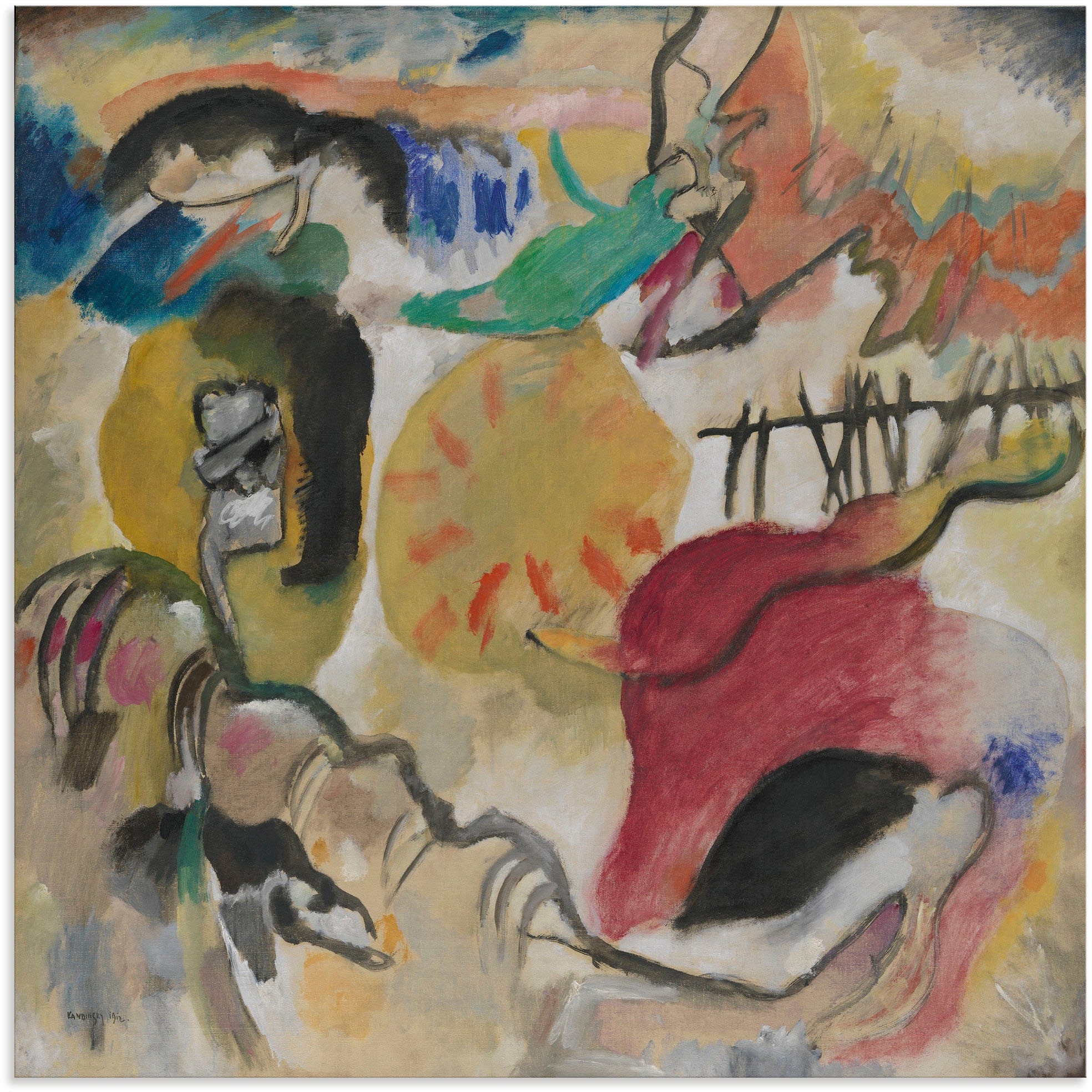 Image of Artland Wandbild »Improvisation 27 (Garten der Liebe II).«, Gegenstandslos, (1 St.), in vielen Grössen & Produktarten - Alubild / Outdoorbild für den Aussenbereich, Leinwandbild, Poster, Wandaufkleber / Wandtattoo auch für Badezimmer geeignet bei Ackerman