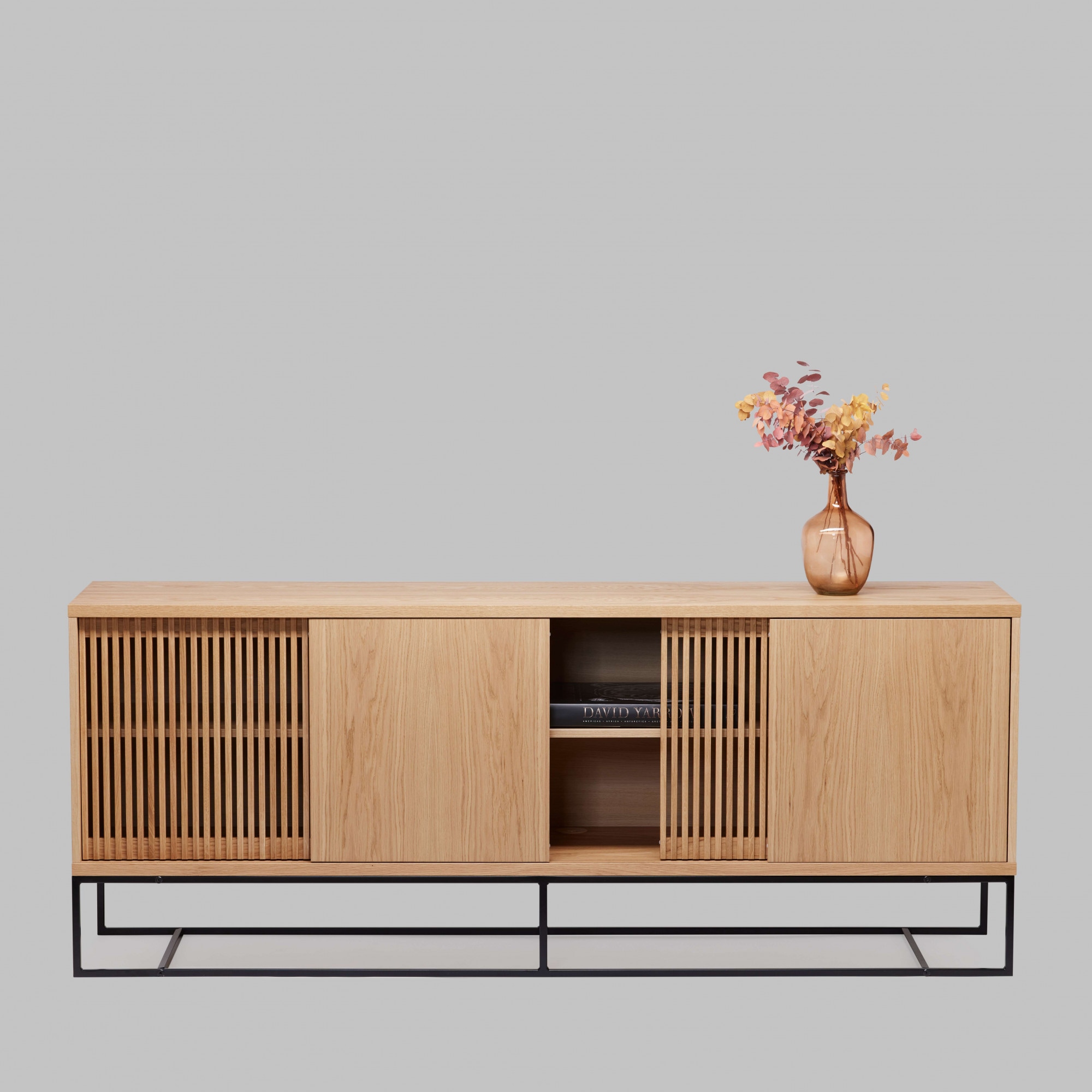 Woodman Sideboard »Ende«, Kommode, teilmassiv, Metallfüsse, Breite 188 cm, FSC®