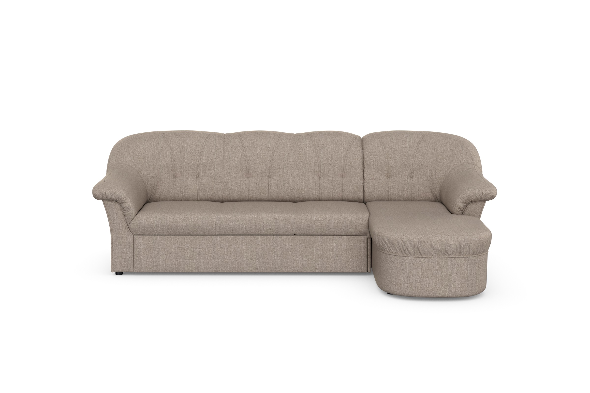 DOMO collection Ecksofa »Pegnitz, elegante Rückensteppung, kompakte Stellmasse 238/141cm, L-Form«, wahlweise mit Bettfunktion