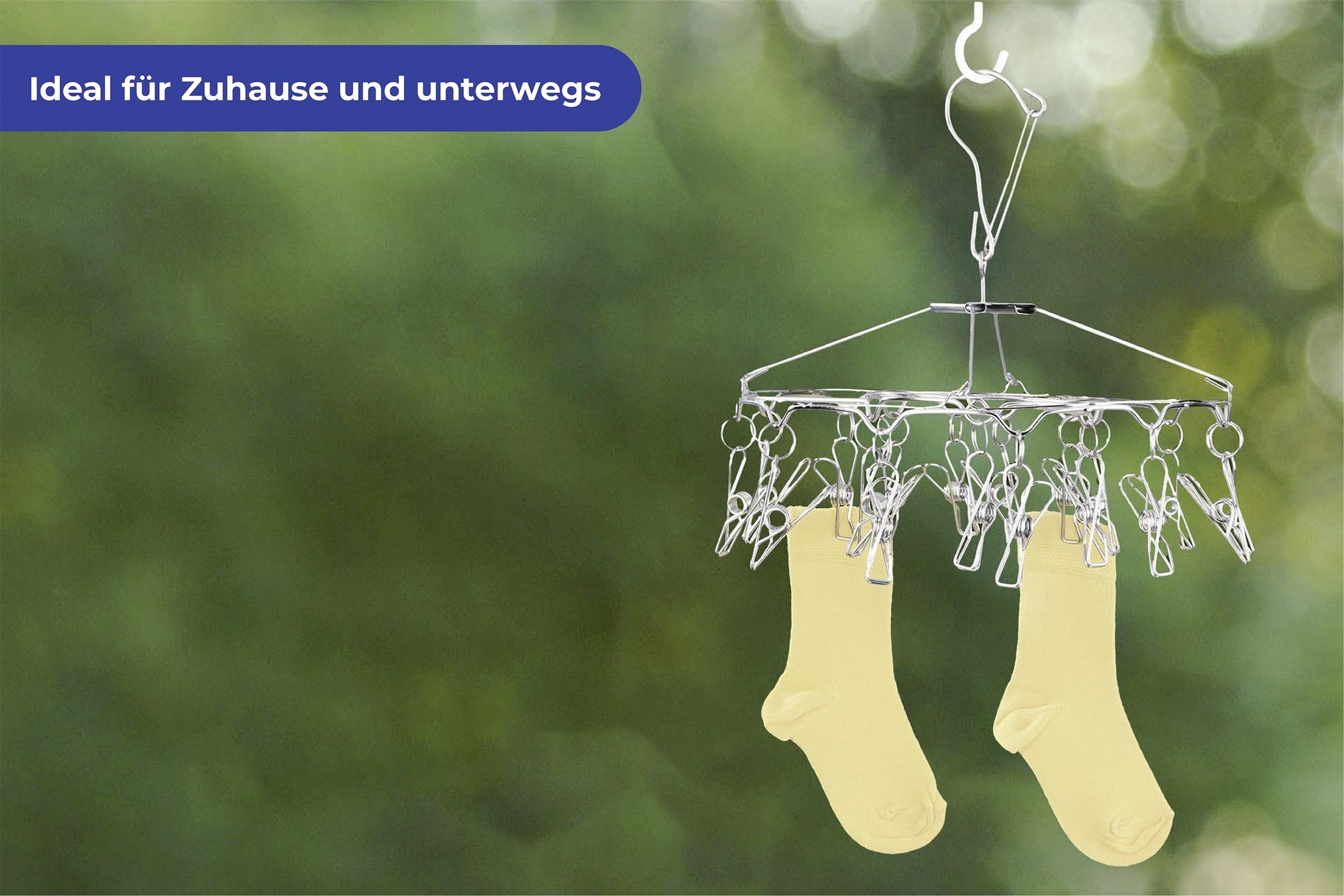 Maximex Deckenwäschetrockner »Wäsche-Rondell«, kleine Wäschespinne zum Aufhängen, ideal für Zuhause oder Camping