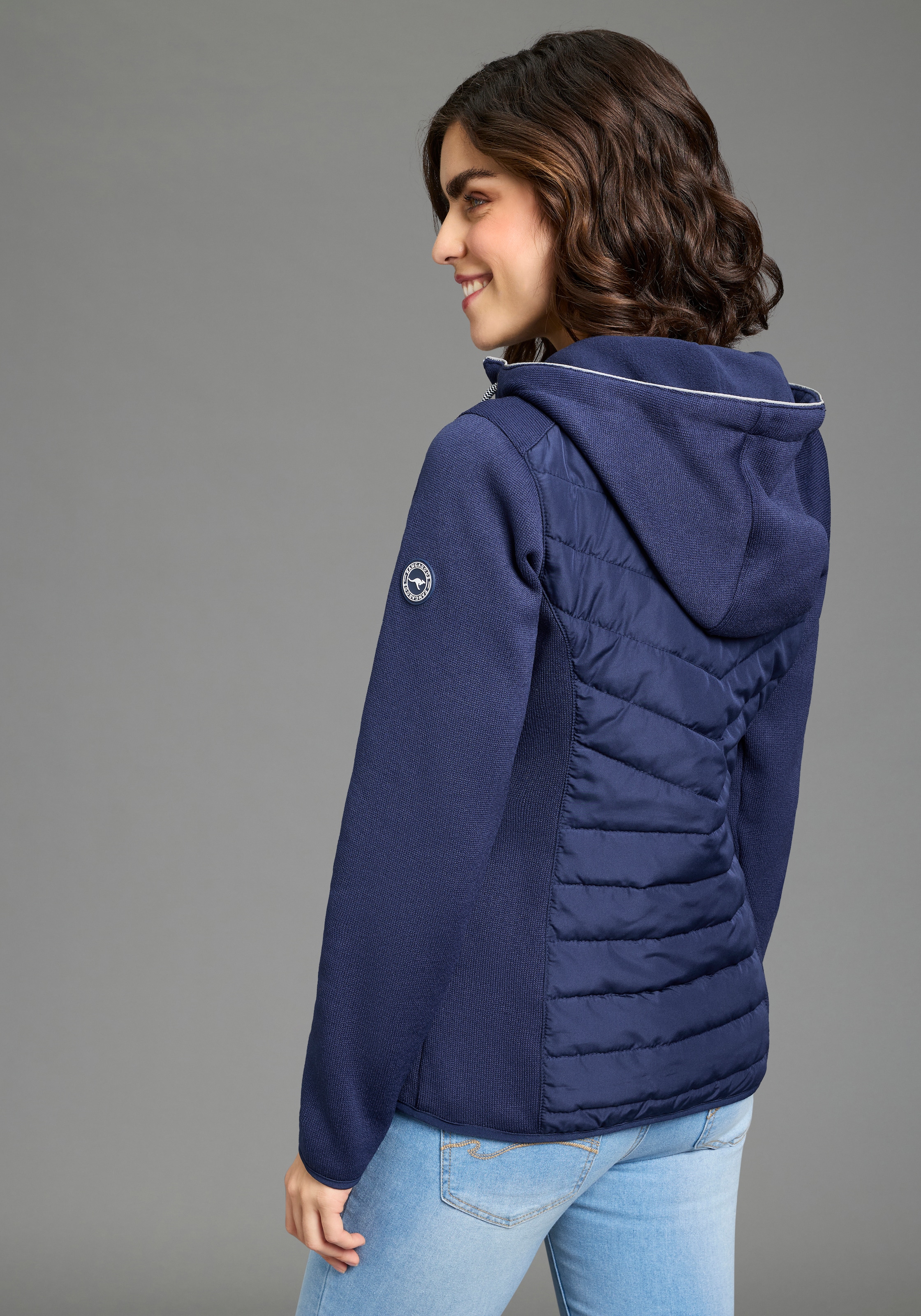 KangaROOS Hybridjacke mit Kapuze Übergangsjacke mit Kapuze Reissverschlusstaschen