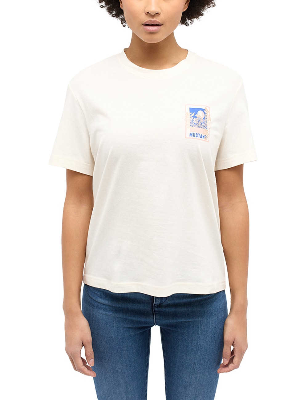 ♕ versandkostenfrei kaufen MUSTANG Kurzarmshirt »T-Shirt«