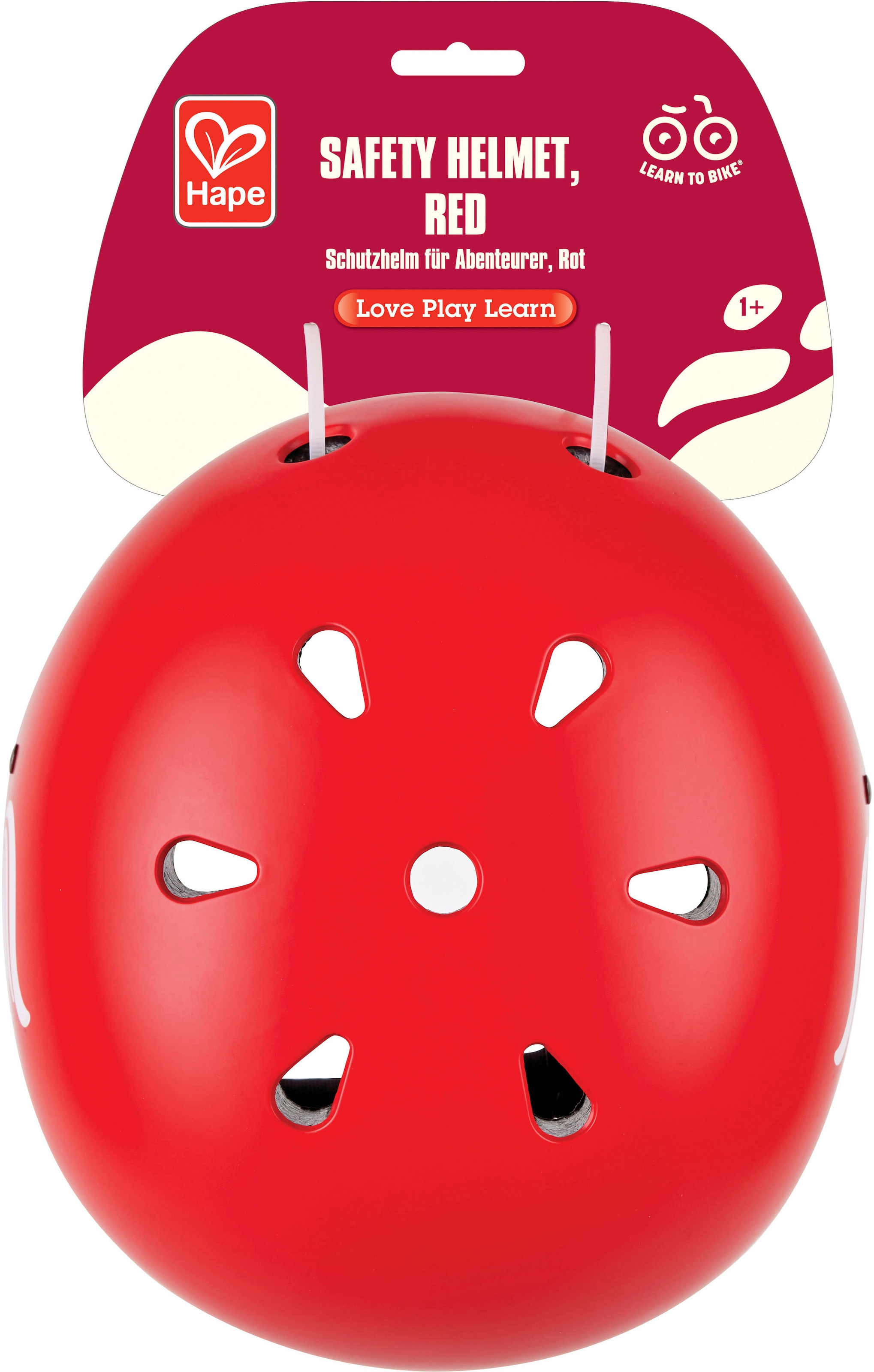 Hape Kinderhelm »Schutzhelm für Abenteurer, rot«, (1 tlg.), individuell verstellbar, mit EPS-Aufprallschutz