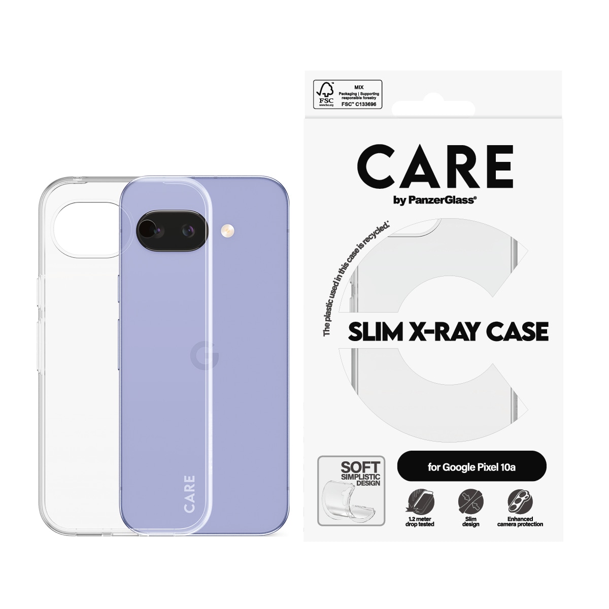 Image of CARE by PanzerGlass Handyhülle "SLIM X-Ray Case für Google Pixel 10a" Smartphones Backcover, Schutzhülle, Handyschutzhülle, Case, Schutzcase, stossfest