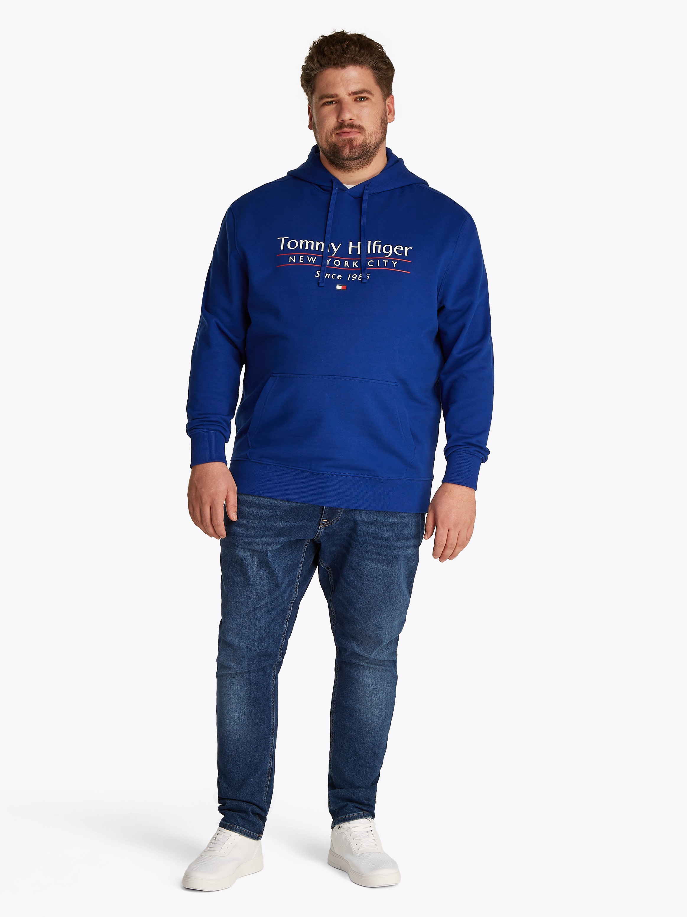 Tommy Hilfiger Big & Tall Kapuzensweatshirt »BT-HILFIGER CENTER STACK HOODY-B«, Grosse Grössen