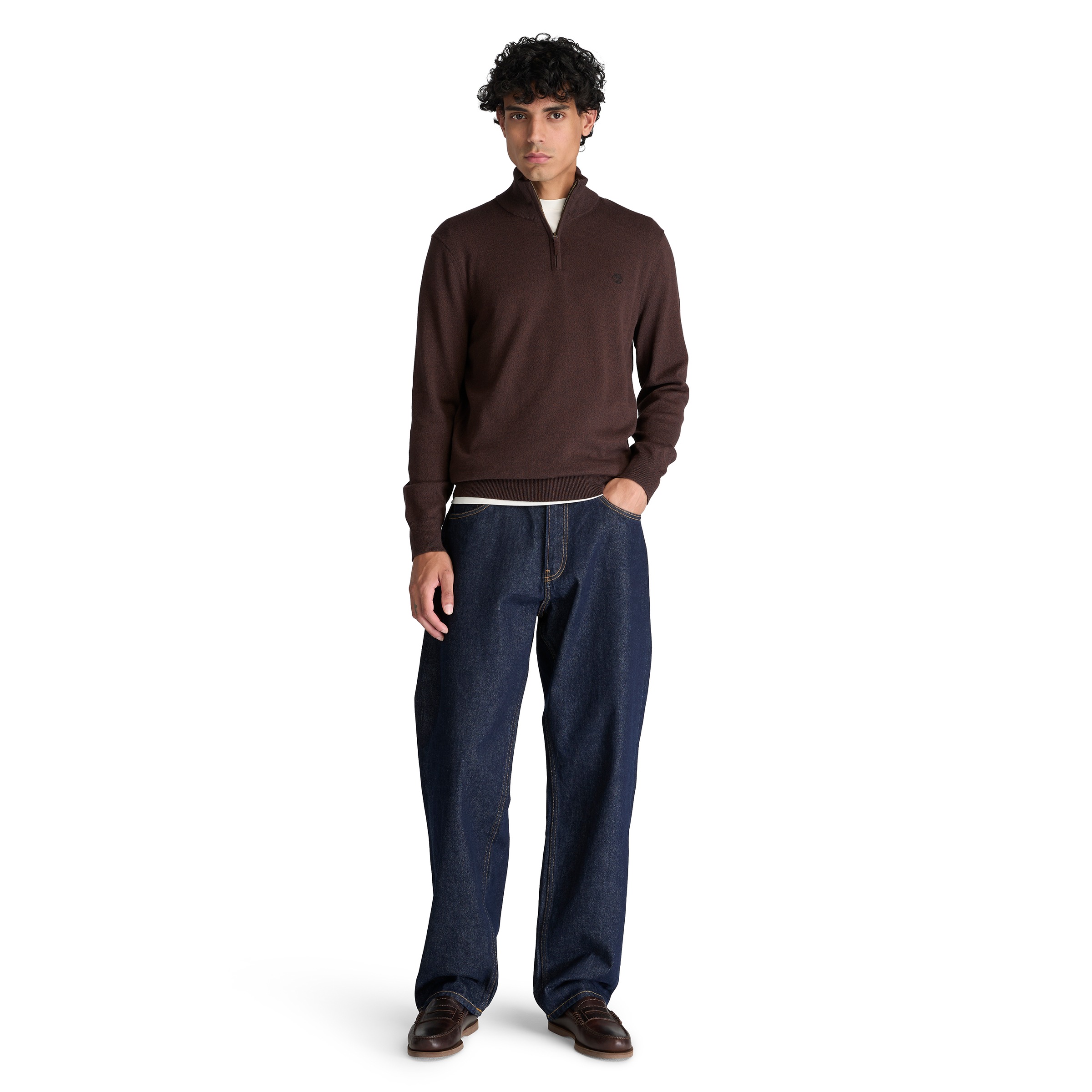 Timberland Sweatshirt »WILLIAMS RIVER - Cotton 1/4 Zip Swe«, mit 1/4-Zip-Verschluss, aus Baumwolle, auch in grossen Grössen
