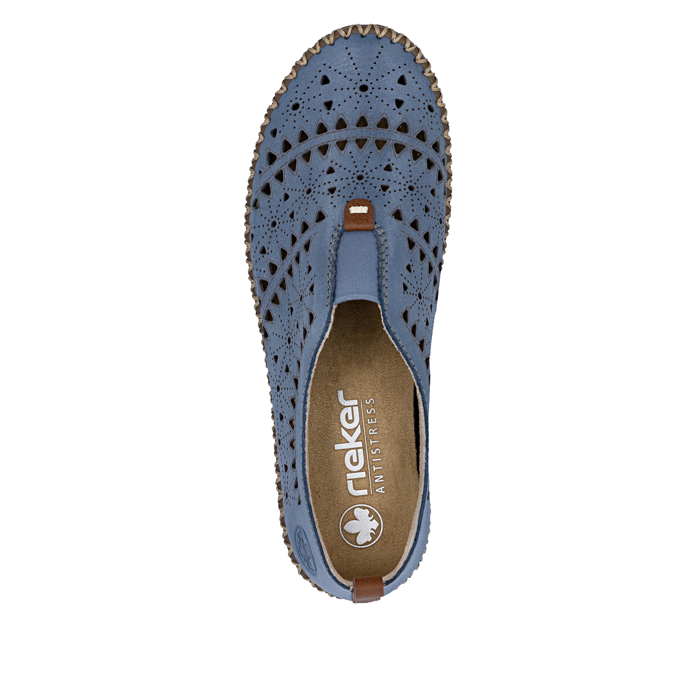 Rieker Slipper  chaussure à enfiler, chaussure basse, chaussure de vacances avec perforations