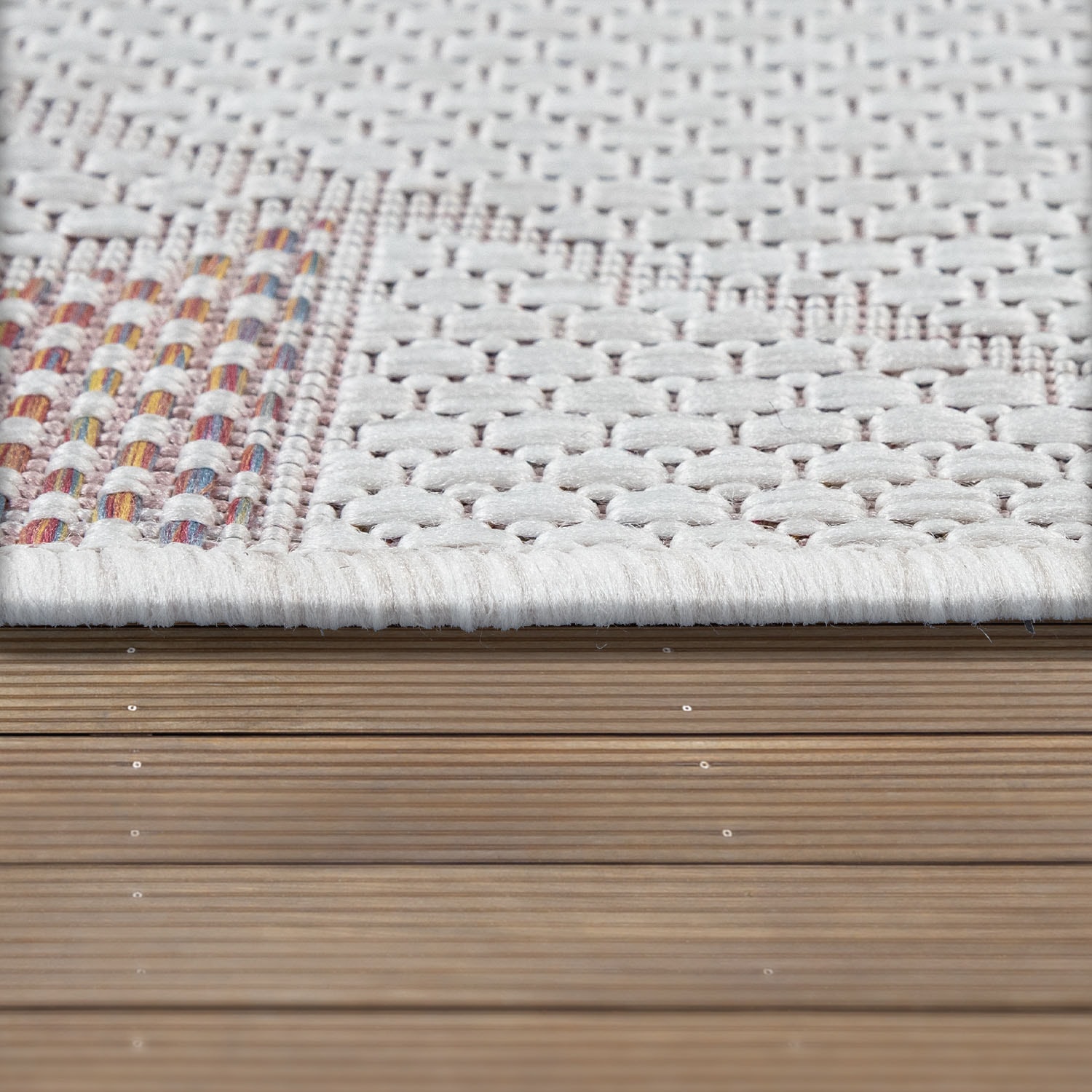 Paco Home Teppich »Kuba 130«, maintenant Outdoor Flachgewebe, geeignet rechteckig, Pastell- modernes Farben, Design