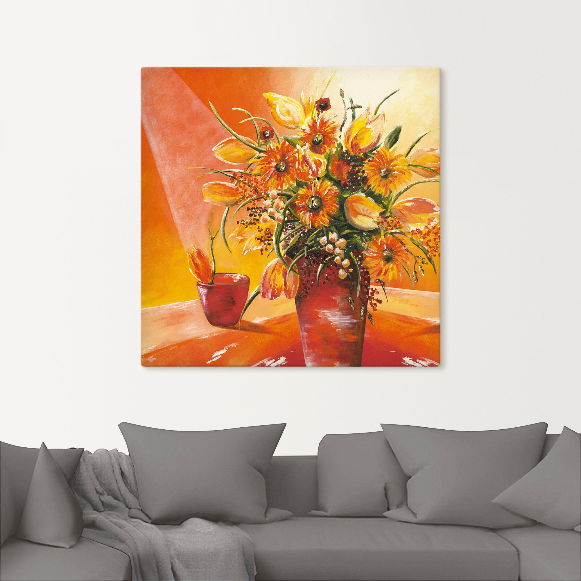 Artland Wandbild »Blumenstrauss in Vase I«, Blumen, (1 St.), als Alubild, Outdoorbild, Leinwandbild, Wandaufkleber, versch. Grössen