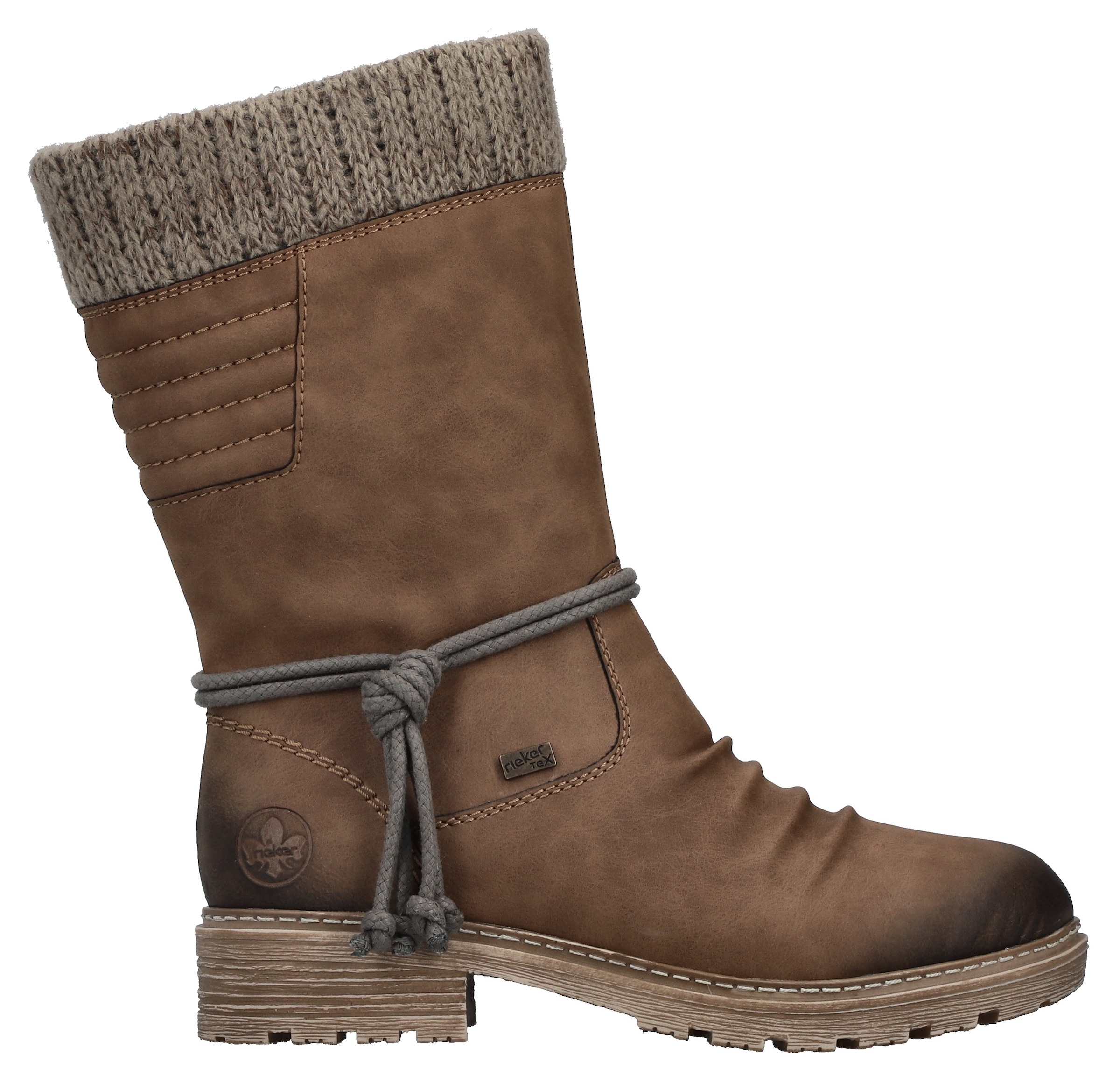 Rieker Bottes d'hiver  bottes d’hiver, talon bloc, membrane TEX, bord tricoté