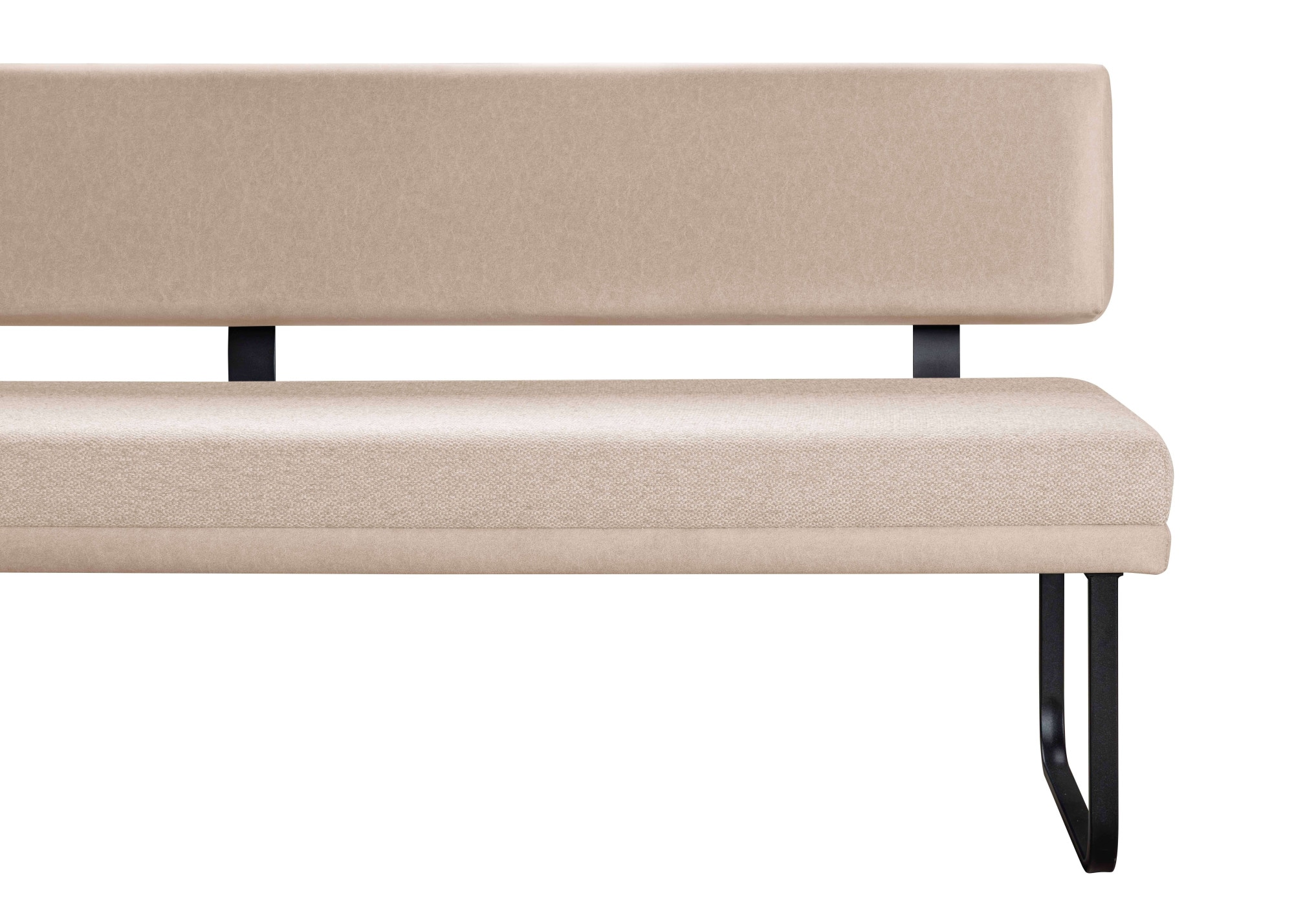 GOODproduct Banc d'angle »Gabi Esszimmerbank, Bank, Küchenbank, Polsterbank« structure en métal plat noir mat, stable, design bicolore