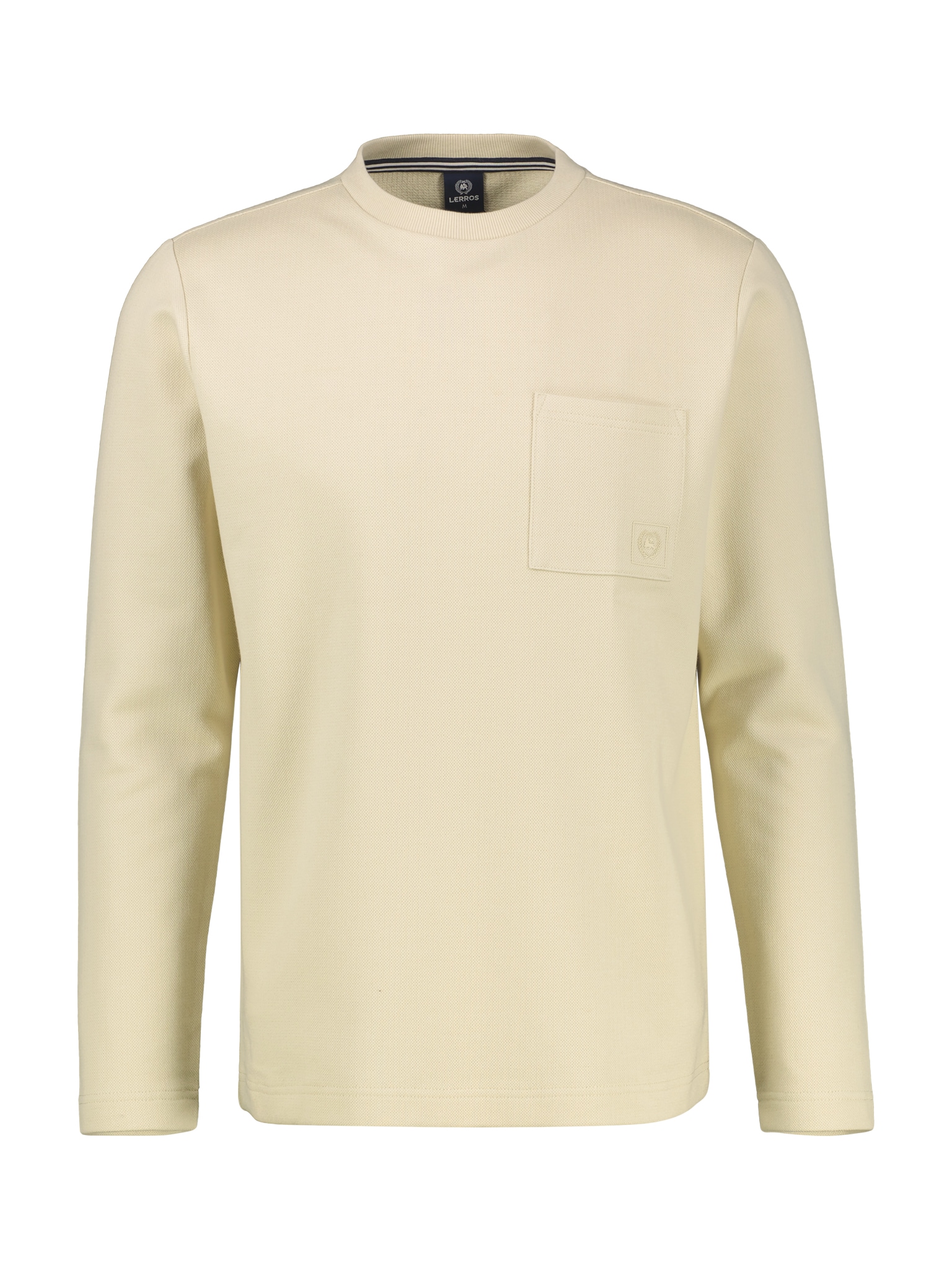 LERROS T-shirt à manches longues mit Rundhals und Brusttasche