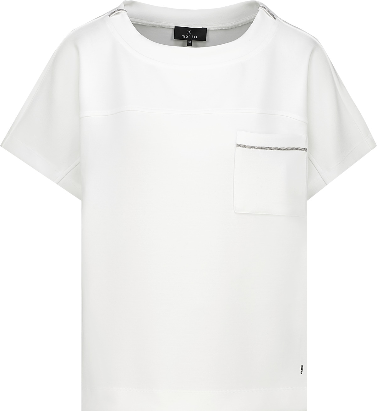 Monari Sweatshirt »Sweatshirt Basic Kette«, mit aufgesetzter Schmucktasche
