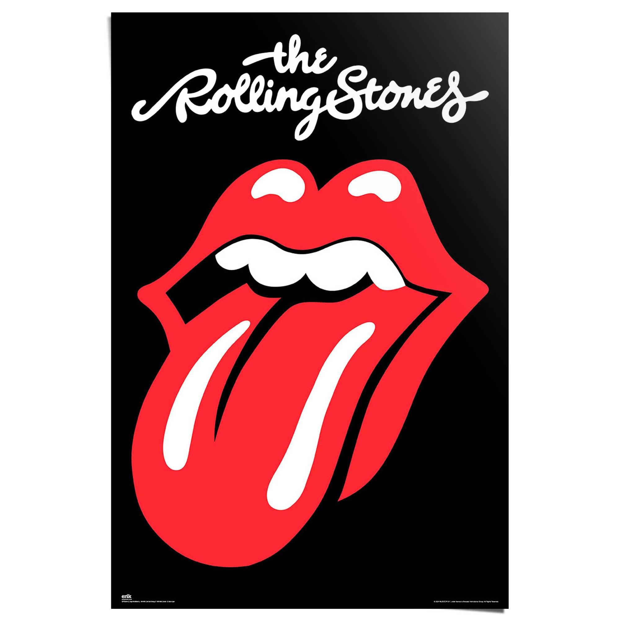 Image of Reinders Poster "Rolling Stones" Hobbyraum - Schwarz - 150 gr. Papier - Musik - 61x91,5 cm