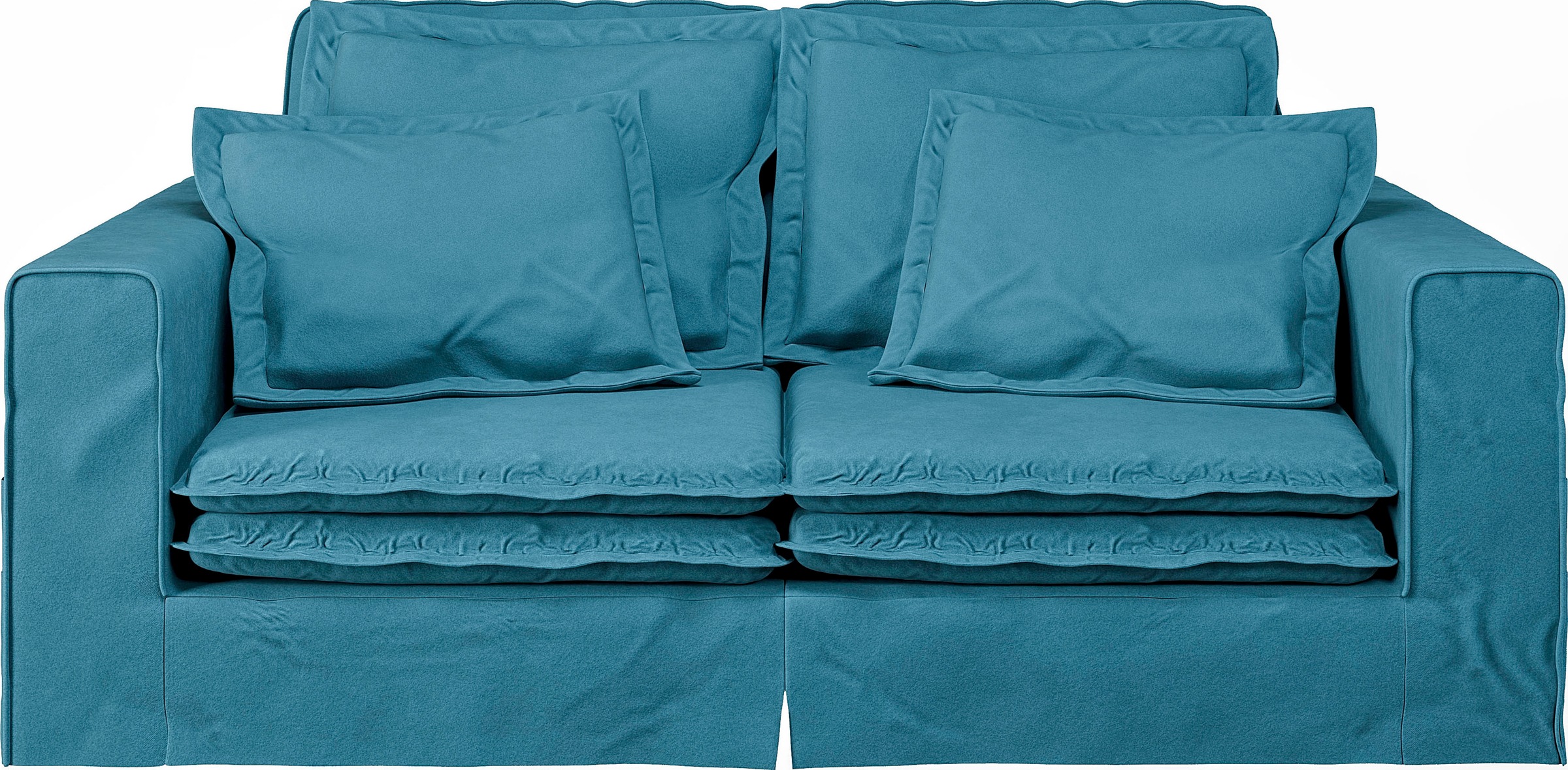 Home affaire 3-Sitzer »ALISSAS BIS mit vielen Kissen, Biesen an den Kissen,« Hussen-Optik,   kleine Taschen an der Seite zum Verstauen