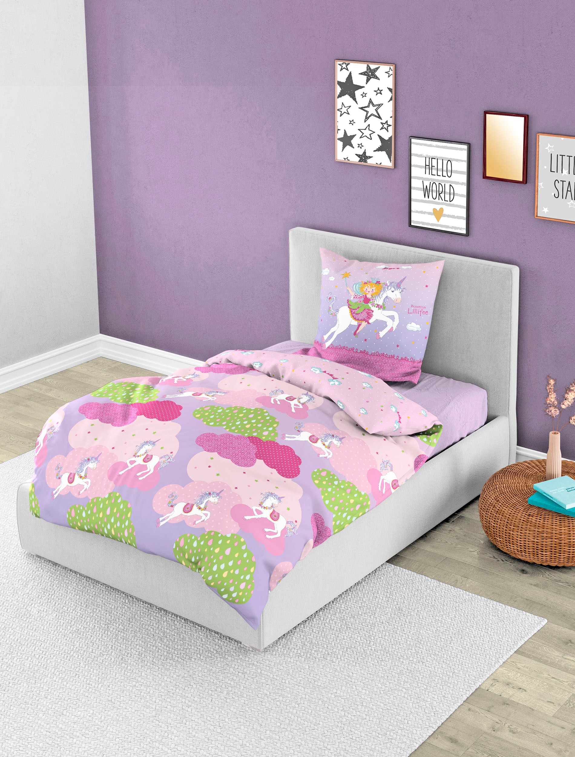 Prinzessin Lillifee Kinderbettwäsche »Einhorn«, Renforce, 100 % Baumwolle, Lillifee, pflegeleicht