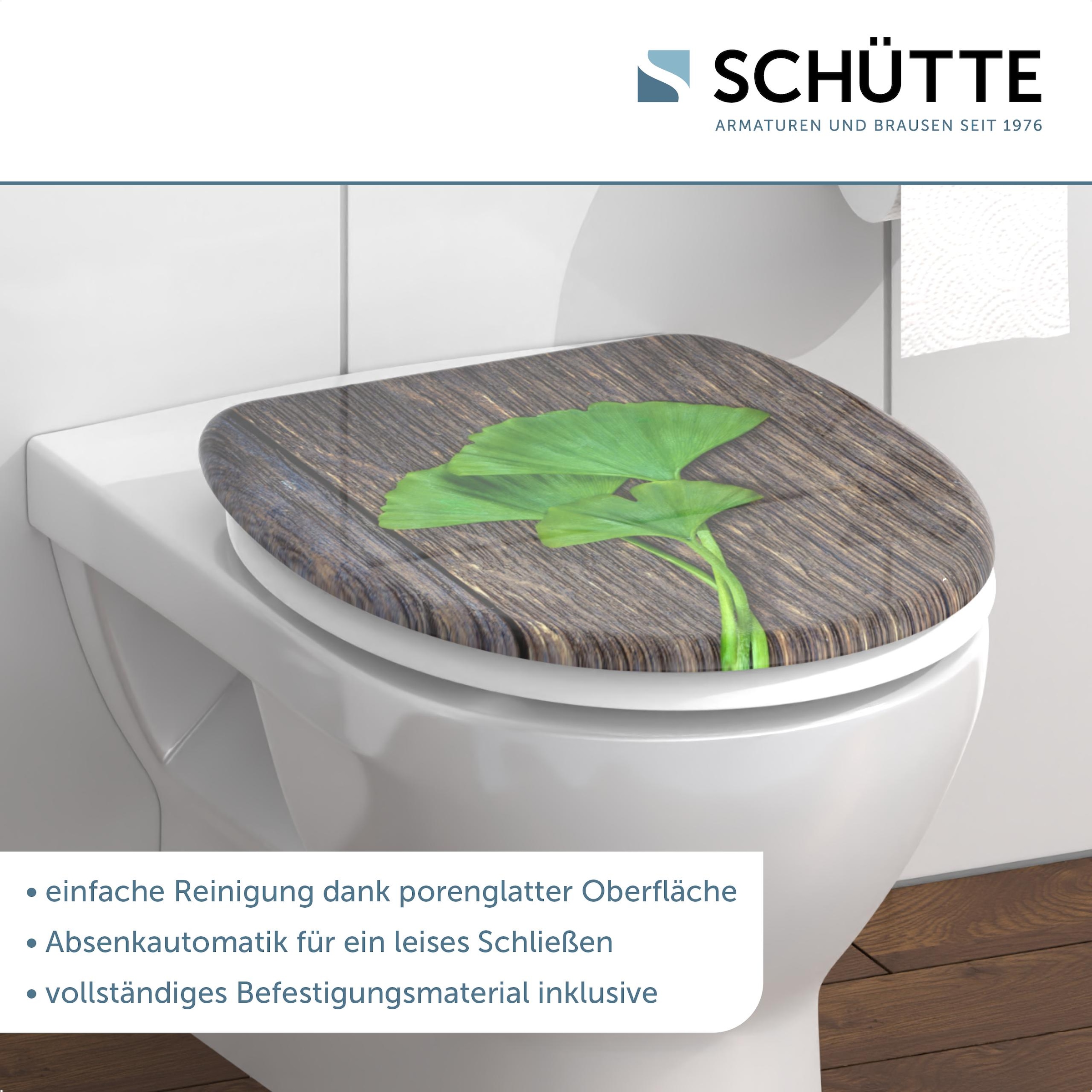 Schütte WC-Sitz »Gingko & Wood«, Duroplast,mit Absenkautomatik