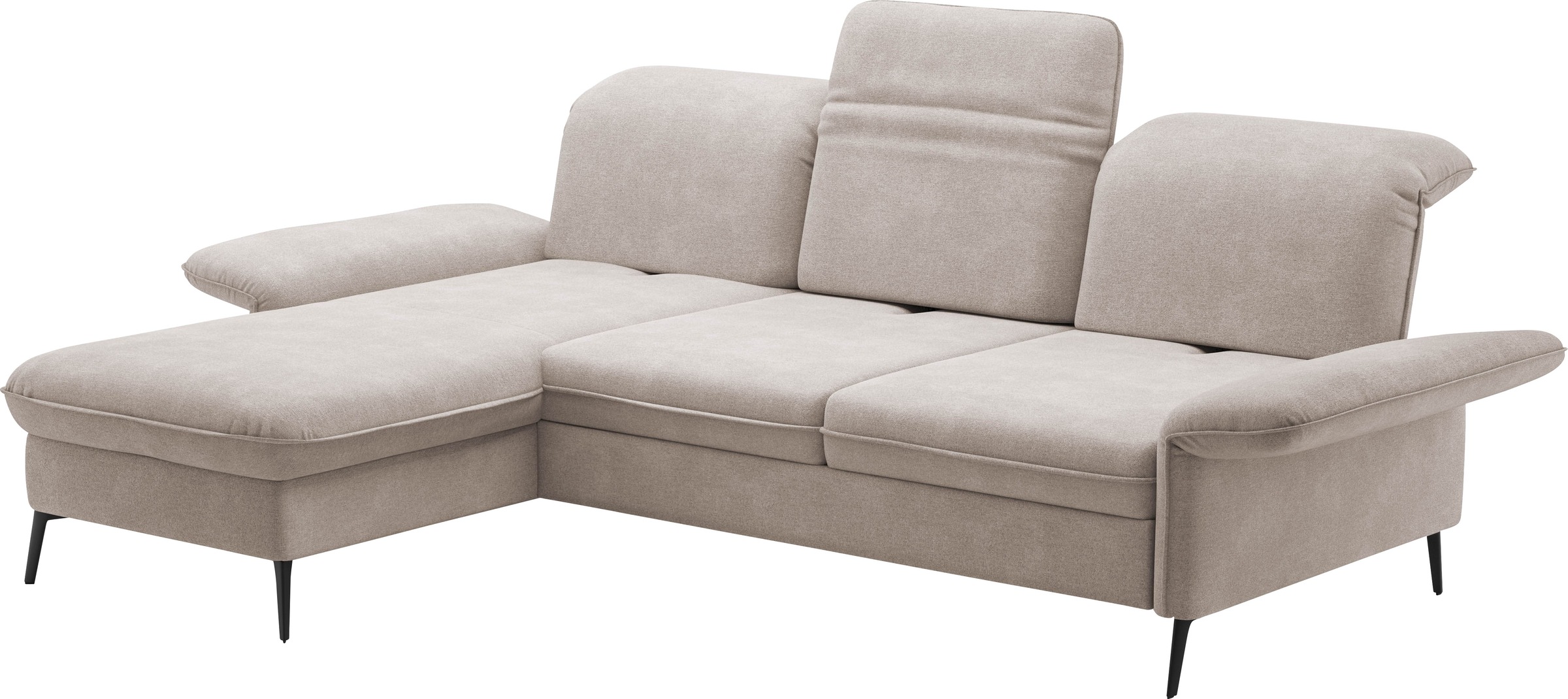 sit&more Ecksofa »Emely, inkl. Sitztiefenverstellung«, wahlweise mit Bettfunktion,Bettkasten,Kopf- & Armteilverstellung