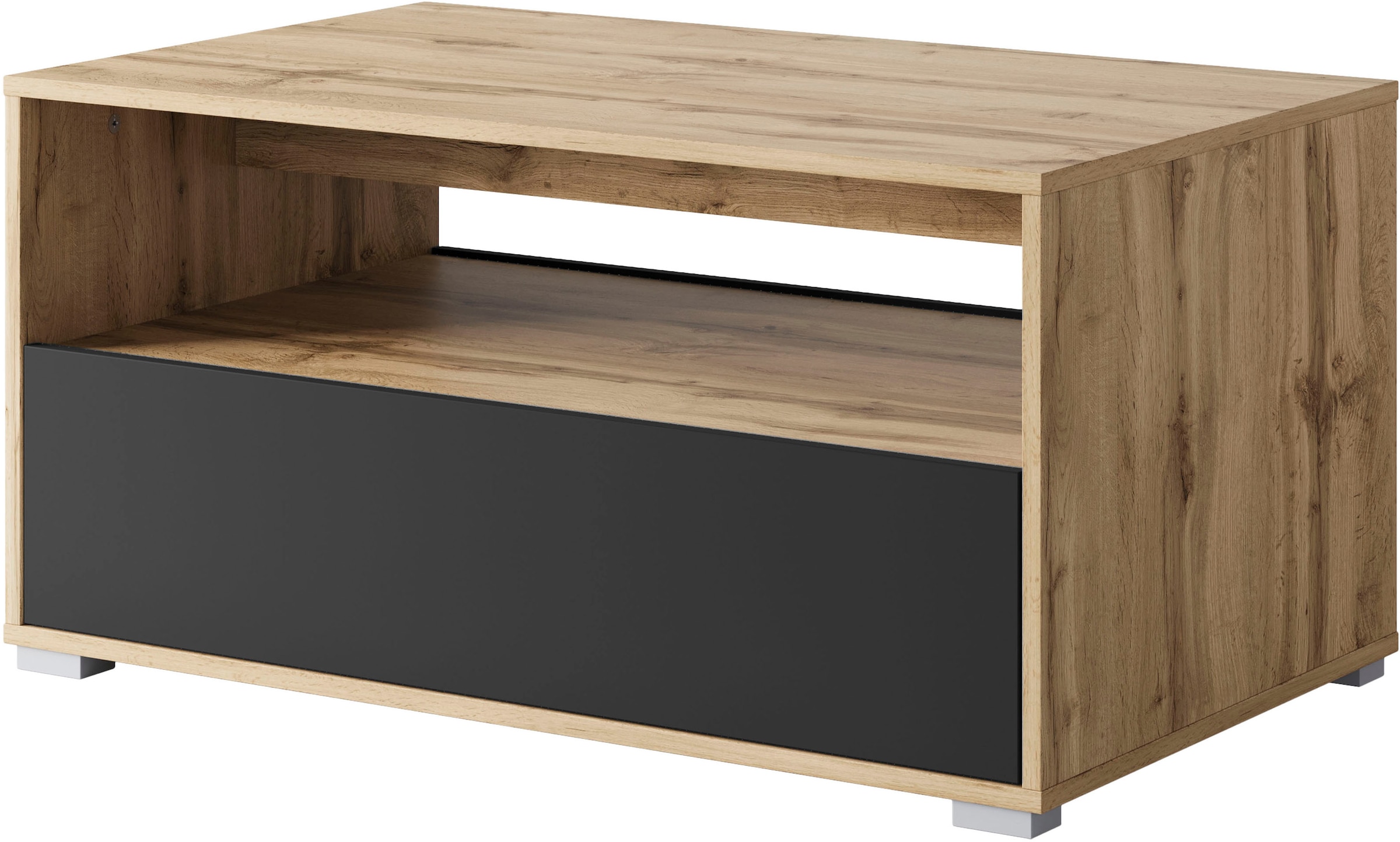 Home affaire Table basse »Kenia« 1 cuis tlg. Table basse rectangulaire, 90x55 cm, avec compartiment ouvert et fermé