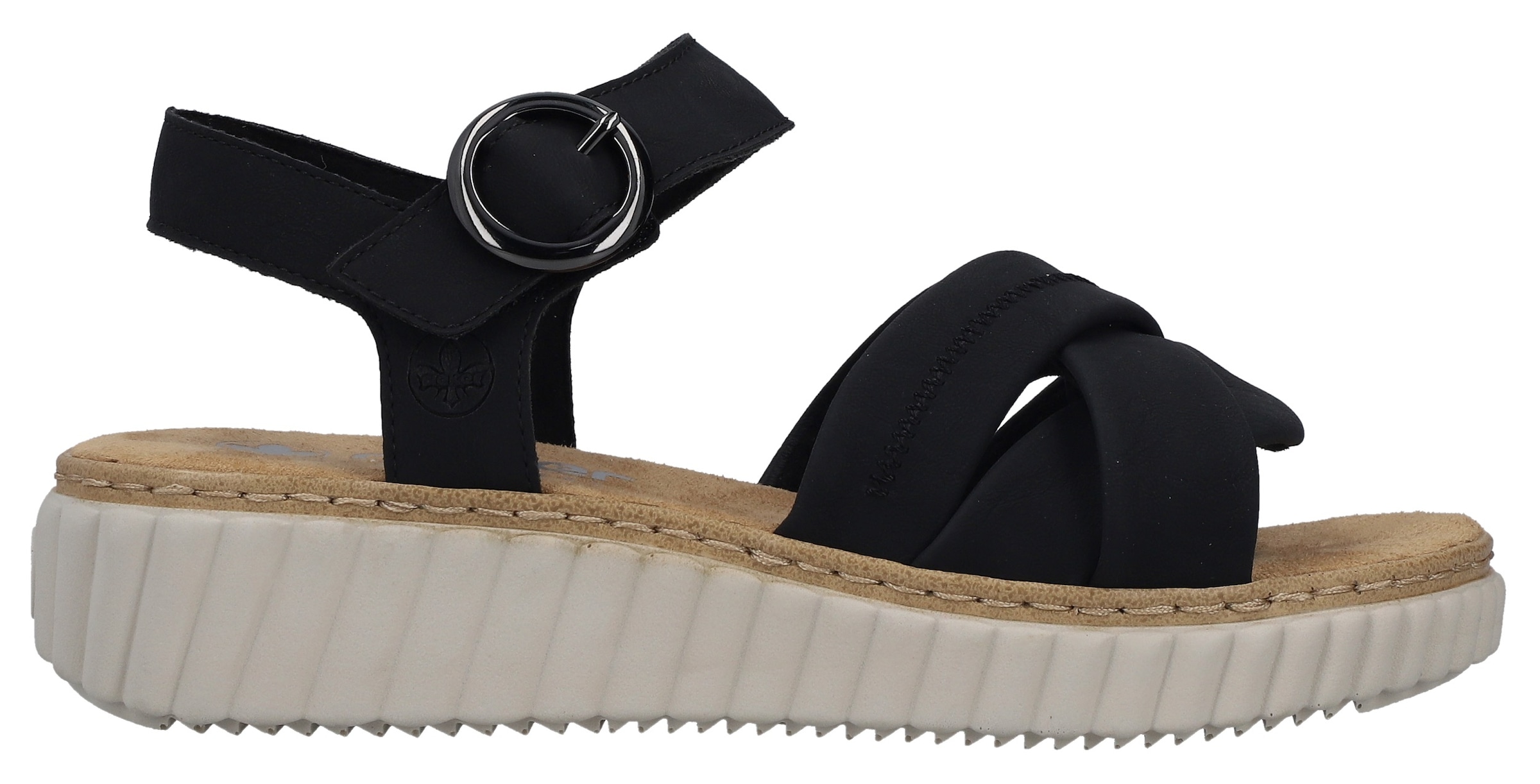 Rieker Sandale  chaussure d'été, sandale compensée, chaussure de vacances avec bride auto-agrippante