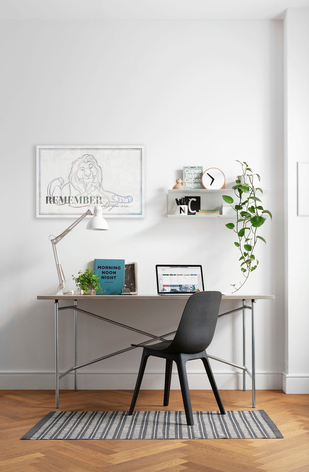 Komar Leinwandbild »Lion King Be Yourself - Grösse 40 x 60 cm«, Disney, (1 St., 40 x 60 cm (Breite x Höhe), Keilrahmenbild mit Echtholzrahmen, Kinderzimmer