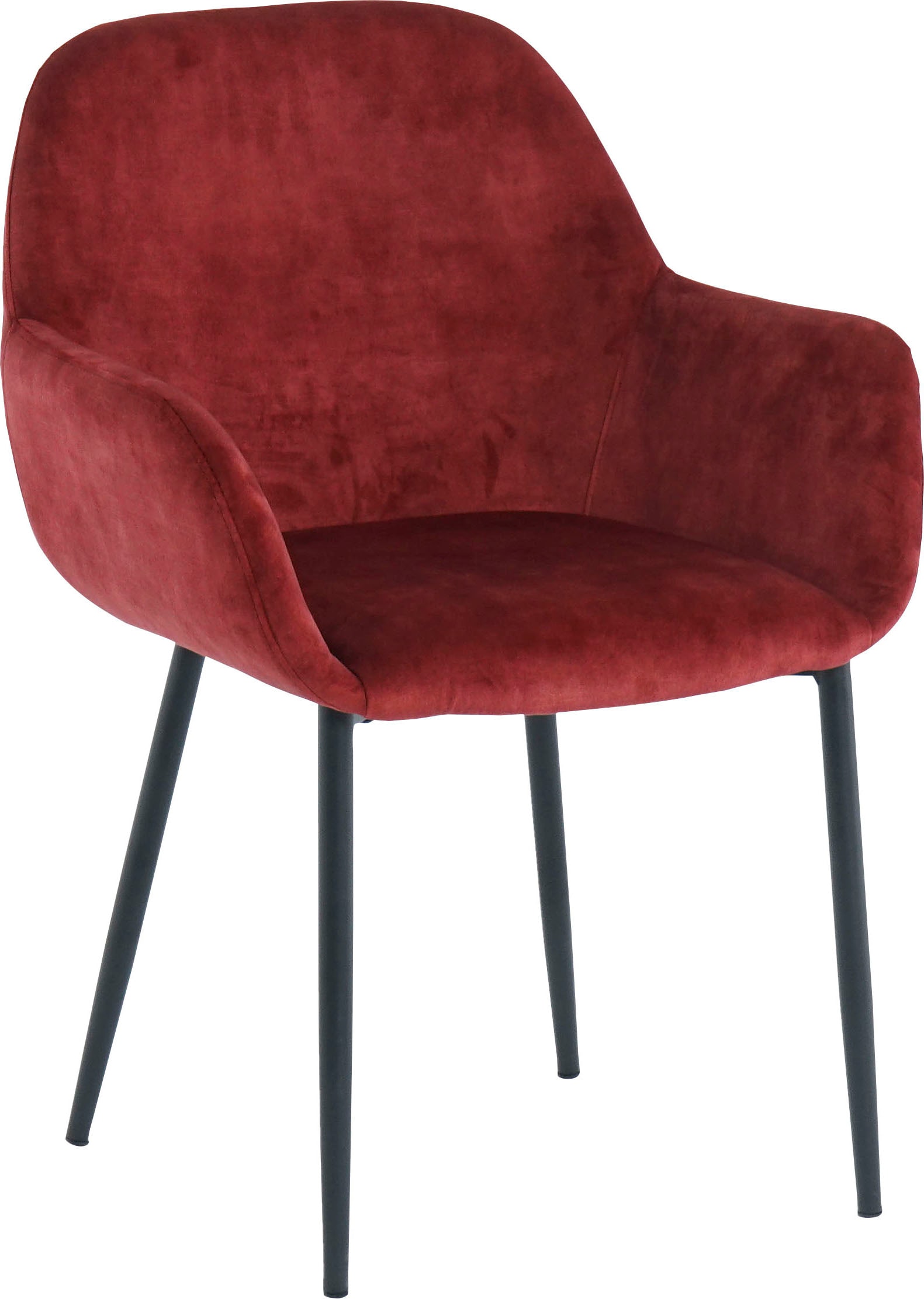 SIT Chaise avec accoudoirs »Jaipur 2er-Set mit Samtbezug & schwarzem Metallgestell« (Ensemble) 2 cuishousse en velours glamour rencontre accoudoirs évasés & dossier arrondi