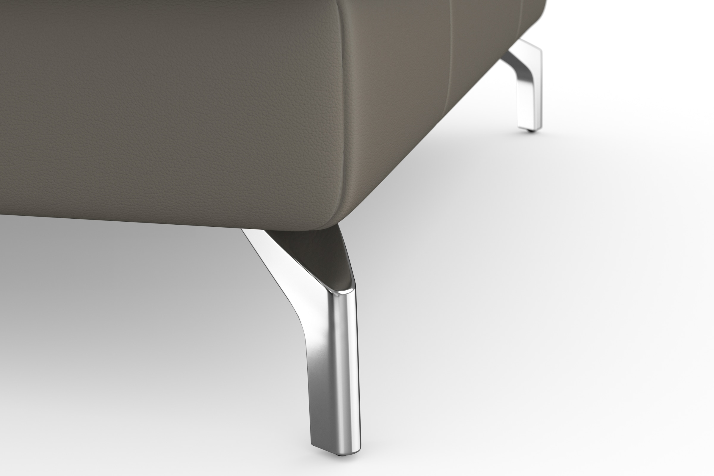 sit&more Ecksofa »Bendigo L-Form«, inklusive Sitztiefenverstellung, Bodenfreiheit 12 cm, in 2 Fussfarben
