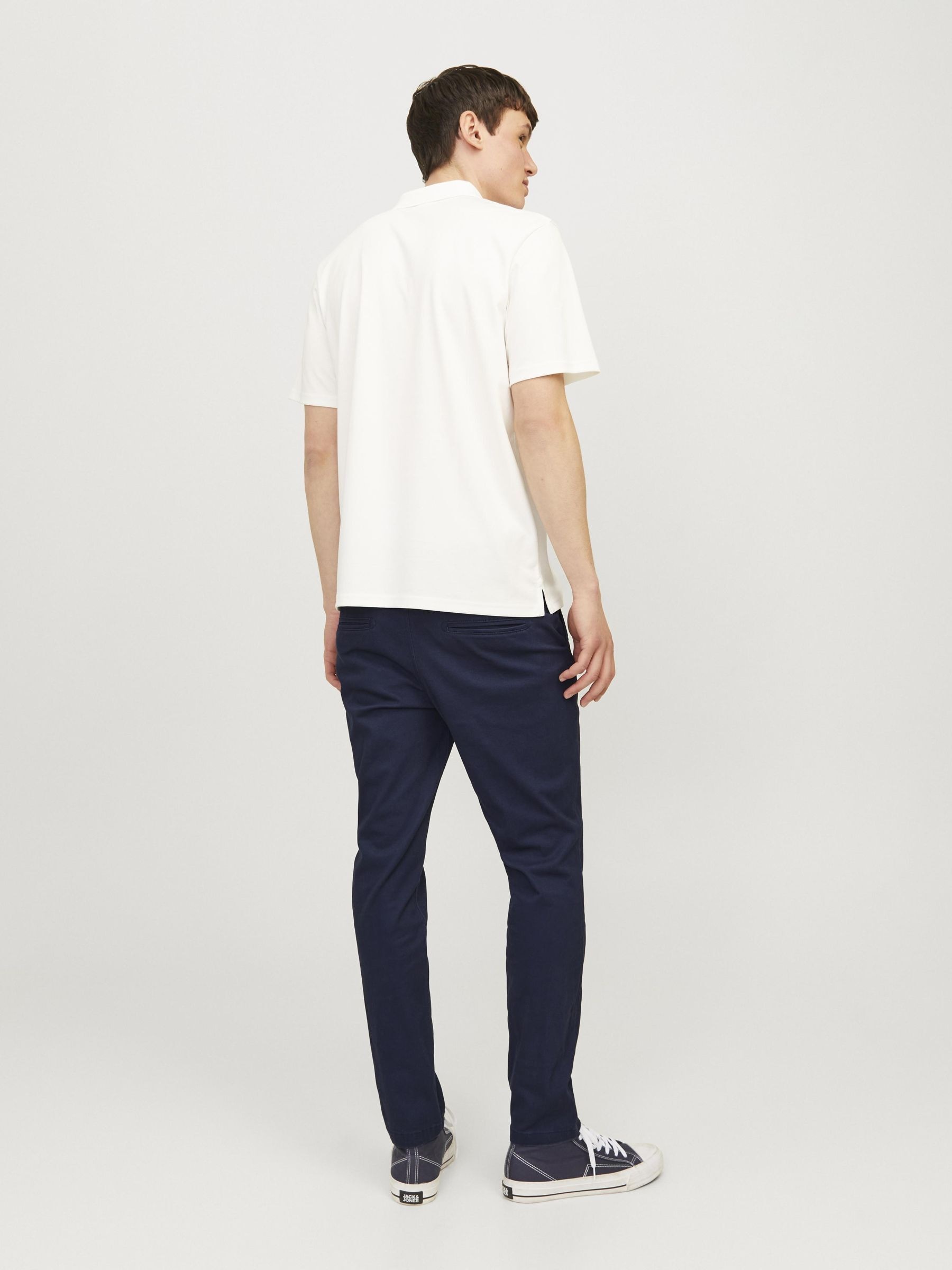 Jack & Jones Chinohose »JPSTMARCO mit schmalem Bein und pflegeleichtem Stoff«  washed, modisch, schmal, Baumwollmischung