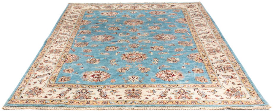 Image of morgenland Orientteppich »Ziegler - 235 x 176 cm - hellblau«, rechteckig, 6 mm Höhe, Wohnzimmer, Handgeknüpft, Einzelstück mit Zertifikat bei Ackermann Versand Schweiz