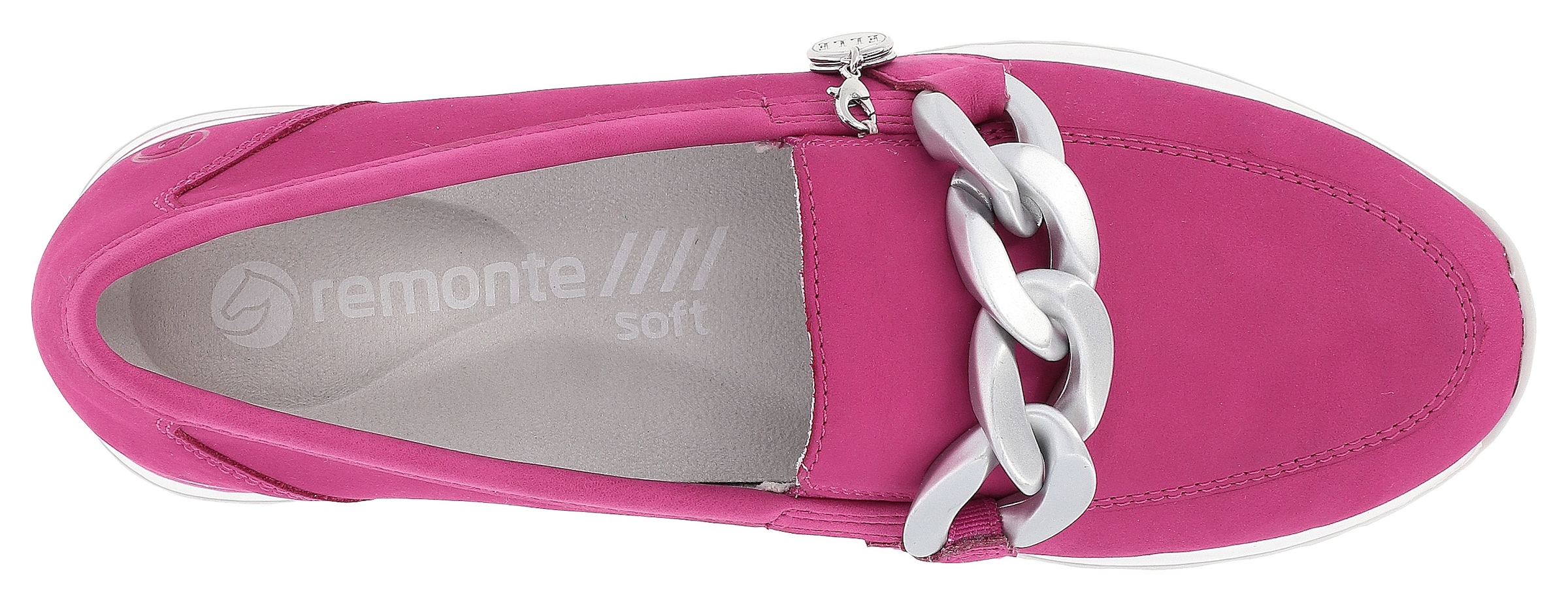 Remonte Slipper »ELLE-Collection«, Loafer, Schlupfschuh mit trendiger Zierkette