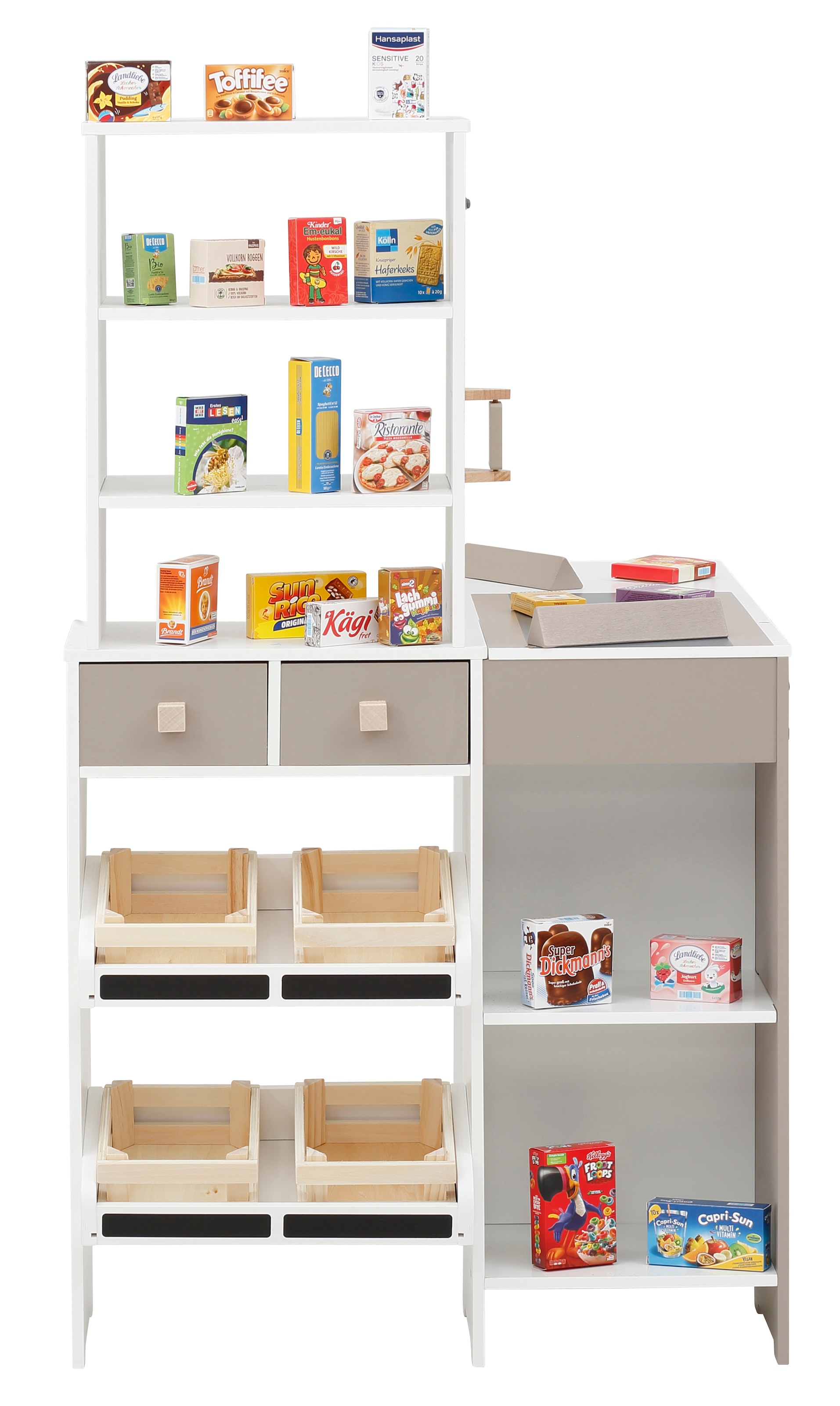 Tanner Kaufladen »Supermarkt aus Holz« inkl. Markenminiatur-Faltschachteln; FSC® - schützt Wald