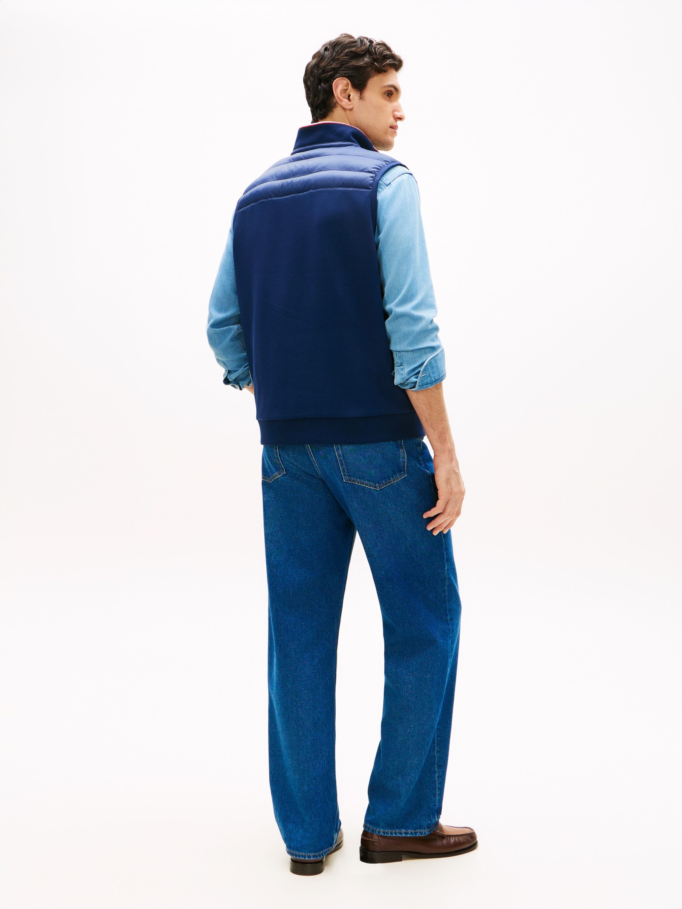 Tommy Hilfiger Gilet matelassé »MIX MEDIA« col montant, fermeture éclair à 2 sens