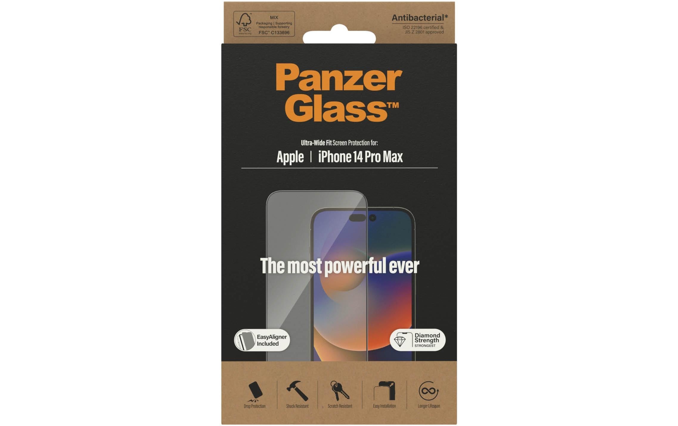 PanzerGlass Displayschutzglas »Ultra«, für iPhone 14 Pro Max, (1 St.)