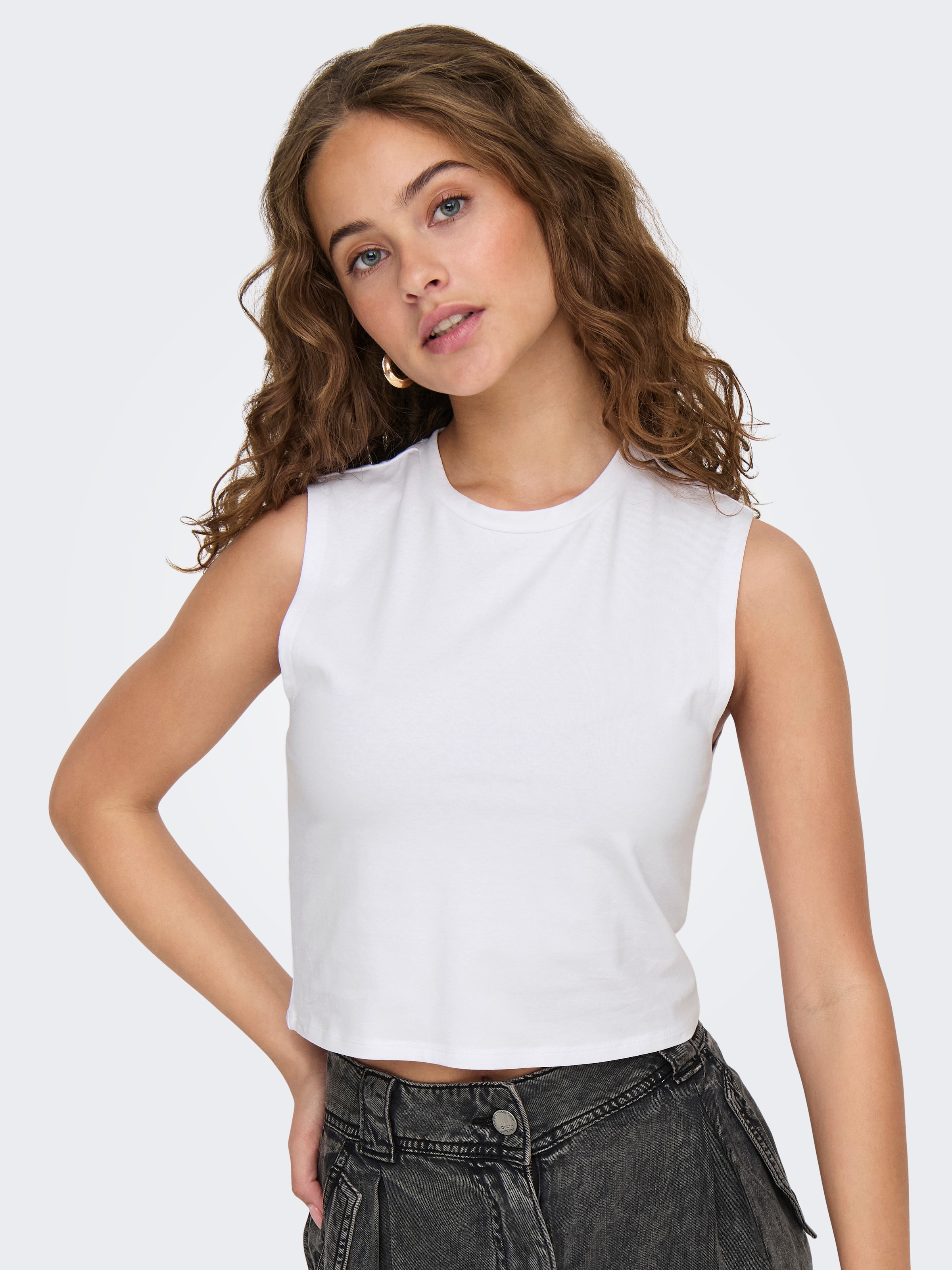 ONLY Crop-Top »ONLCHOICE S/L 2-PACK TOP BOX JRS«, (Packung, 2 tlg.)