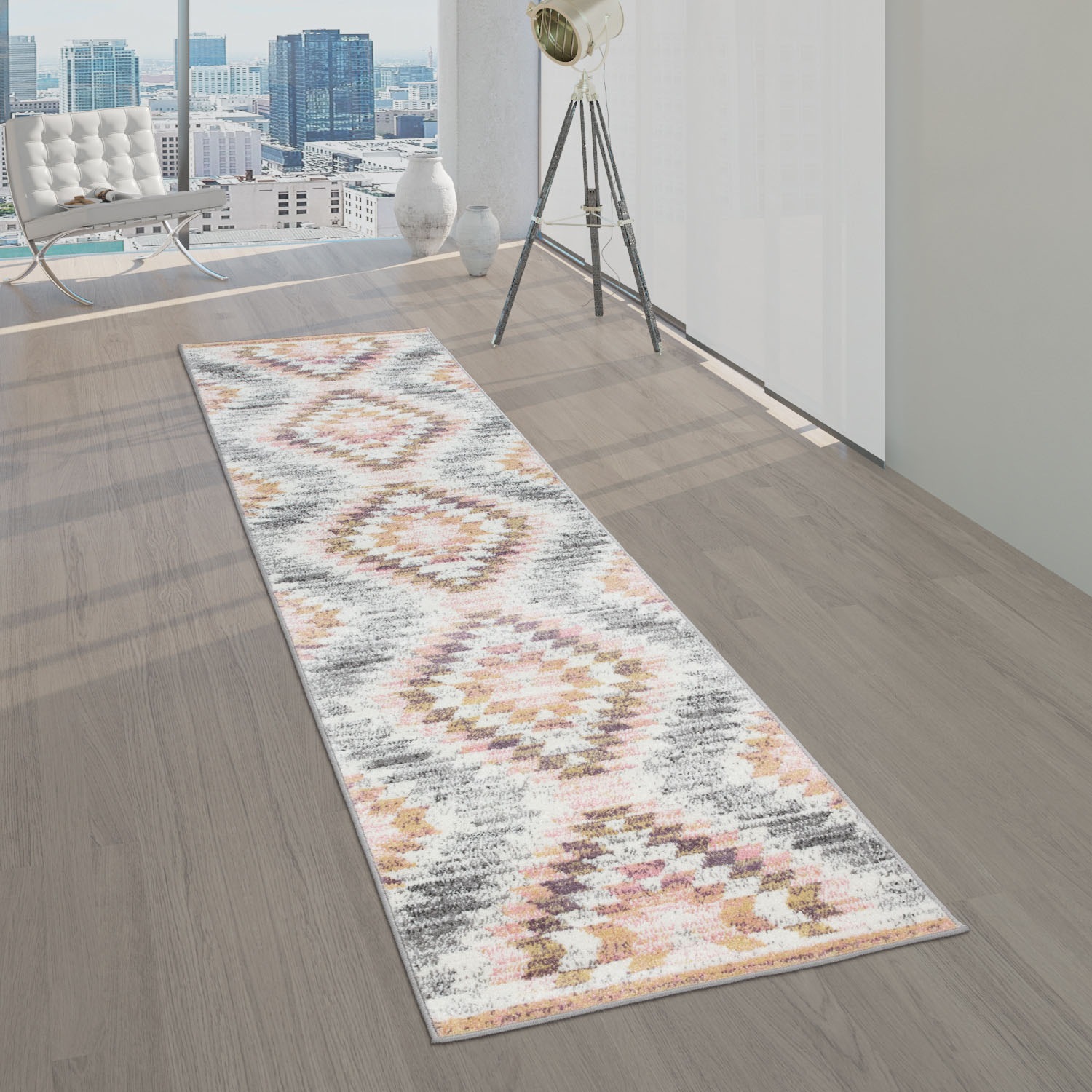 Image of Paco Home Läufer »Petit 480«, rechteckig, 9 mm Höhe, Teppich-Läufer, Kurzflor, Rauten Muster, Pastell-Farben, ideal im Flur & Schlafzimmer bei Ackermann Versand Schweiz