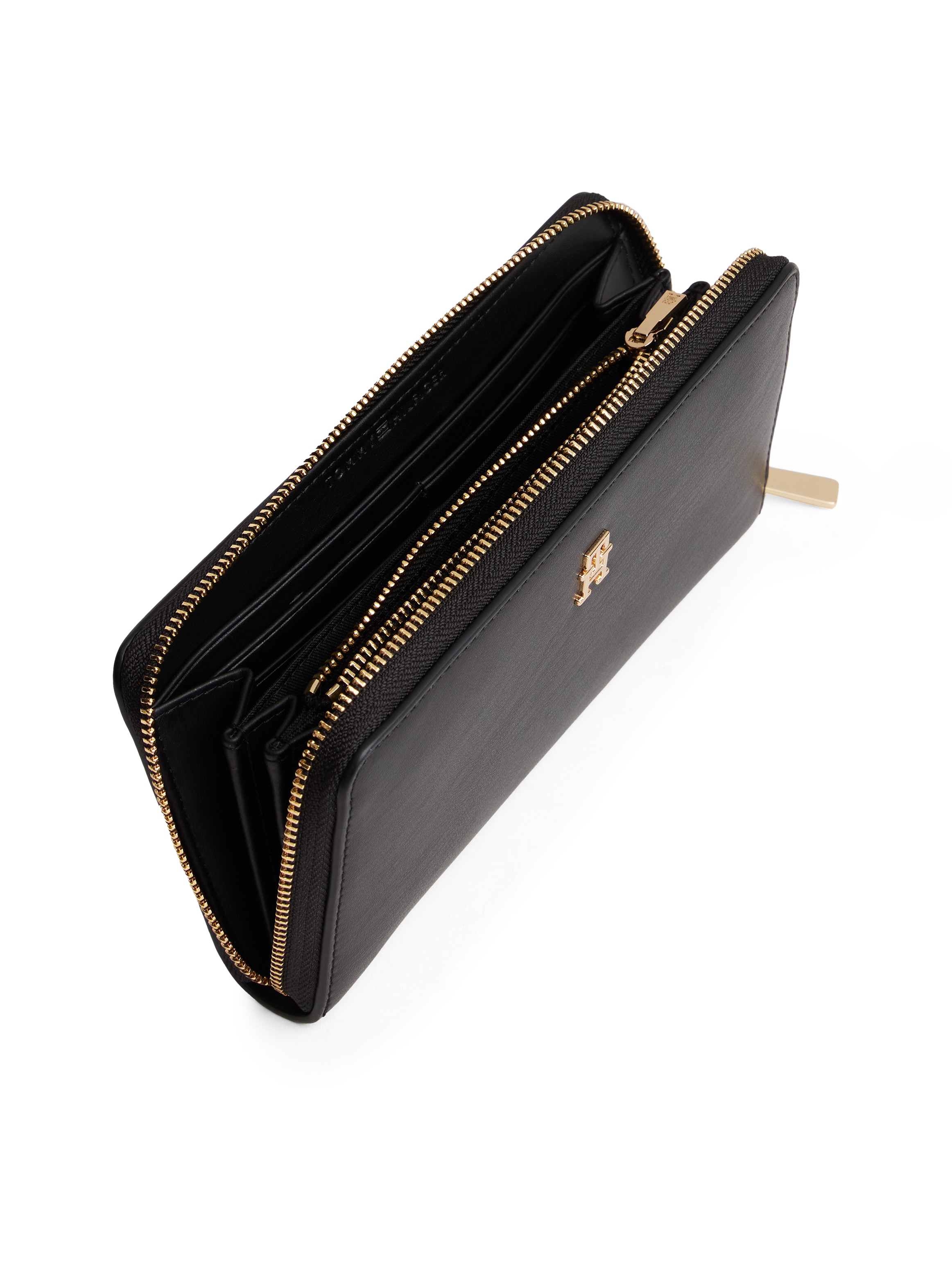 Tommy Hilfiger Porte-monnaie »TH ICON LRG ZA« , Damen Geldbeutel, Portemonnaie mit edlem TH-Logoelement