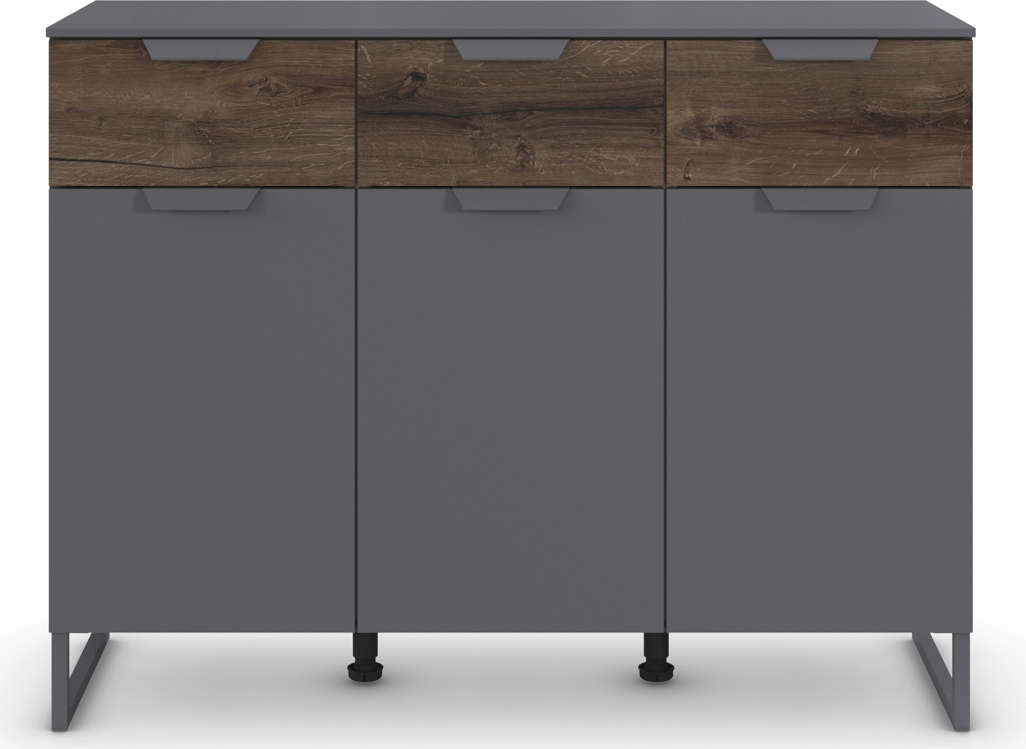 rauch Commode combinée »Barea« Largeur 120 cm, hauteur 92 cm,  3 portes, 3 tiroirs spacieux, étagères réglables MADE IN GERMANY