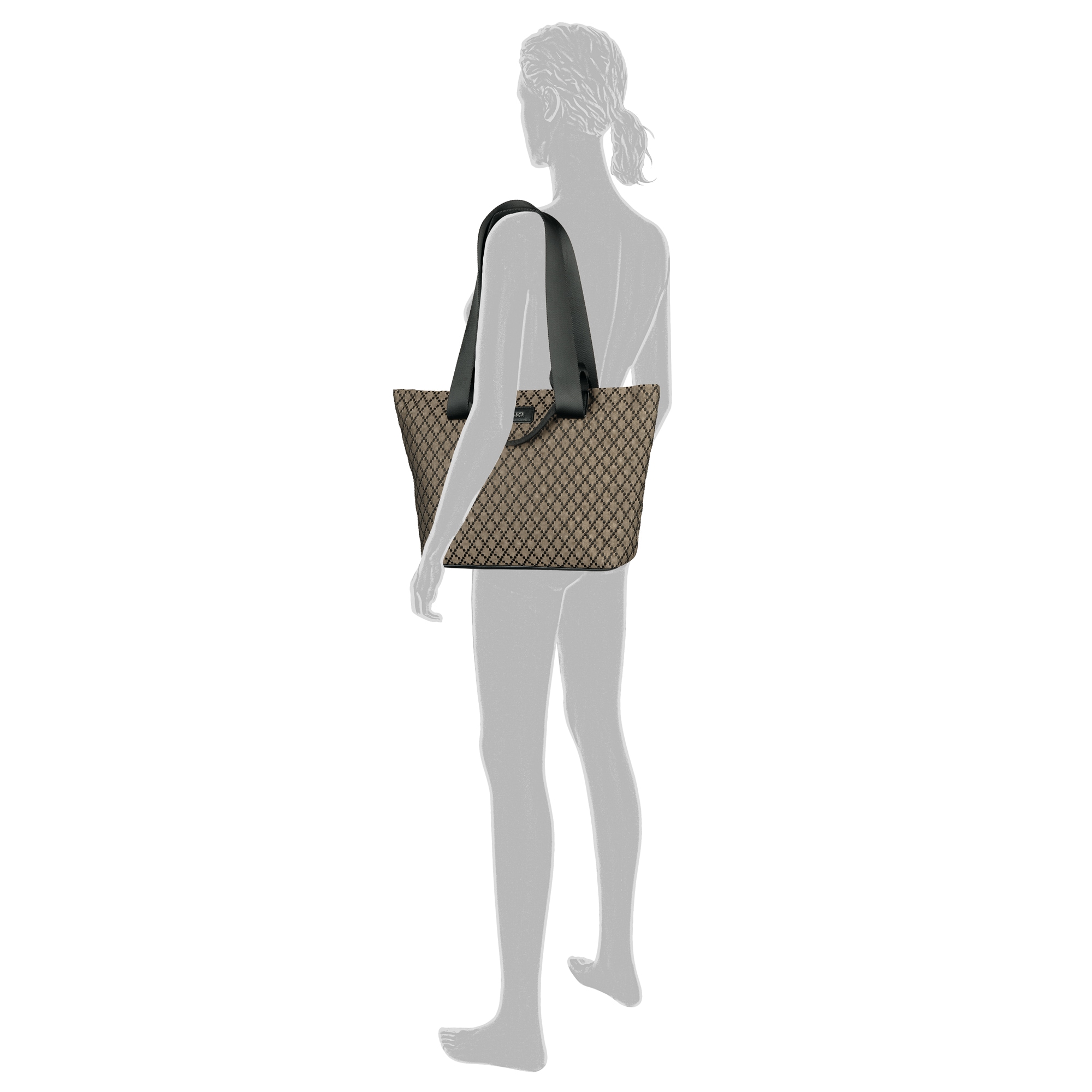 Gabor Shopper »Helmea« Damen Handtasche, Schultertasche mit modischem Muster